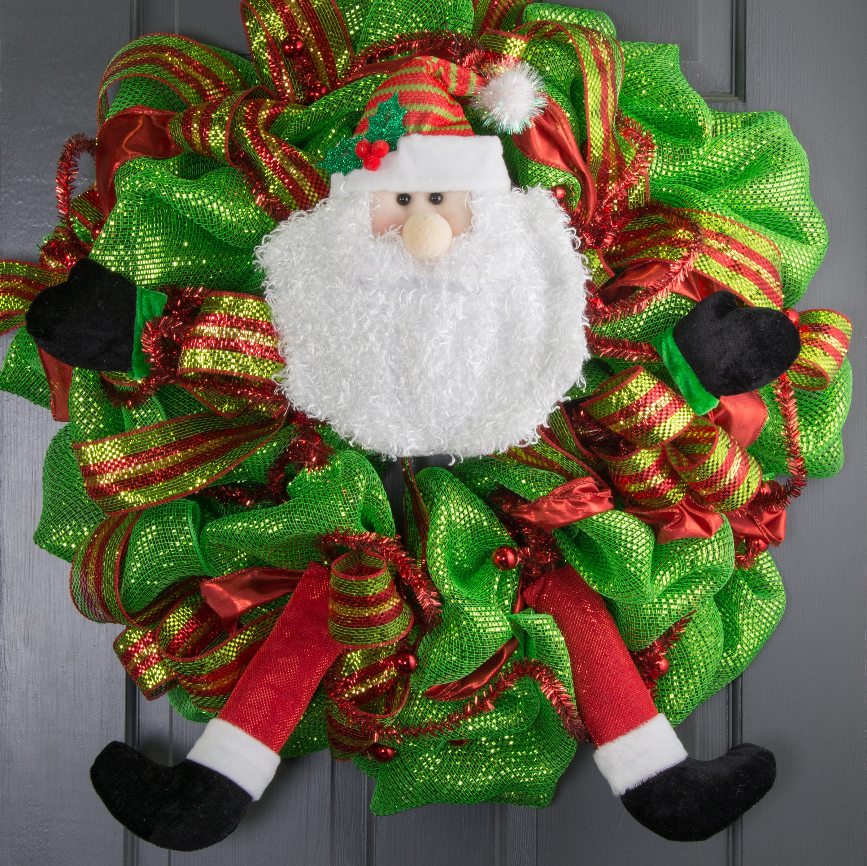 Santa Wreath Decorating Kit (5 Pieces) Lifestyle Photo