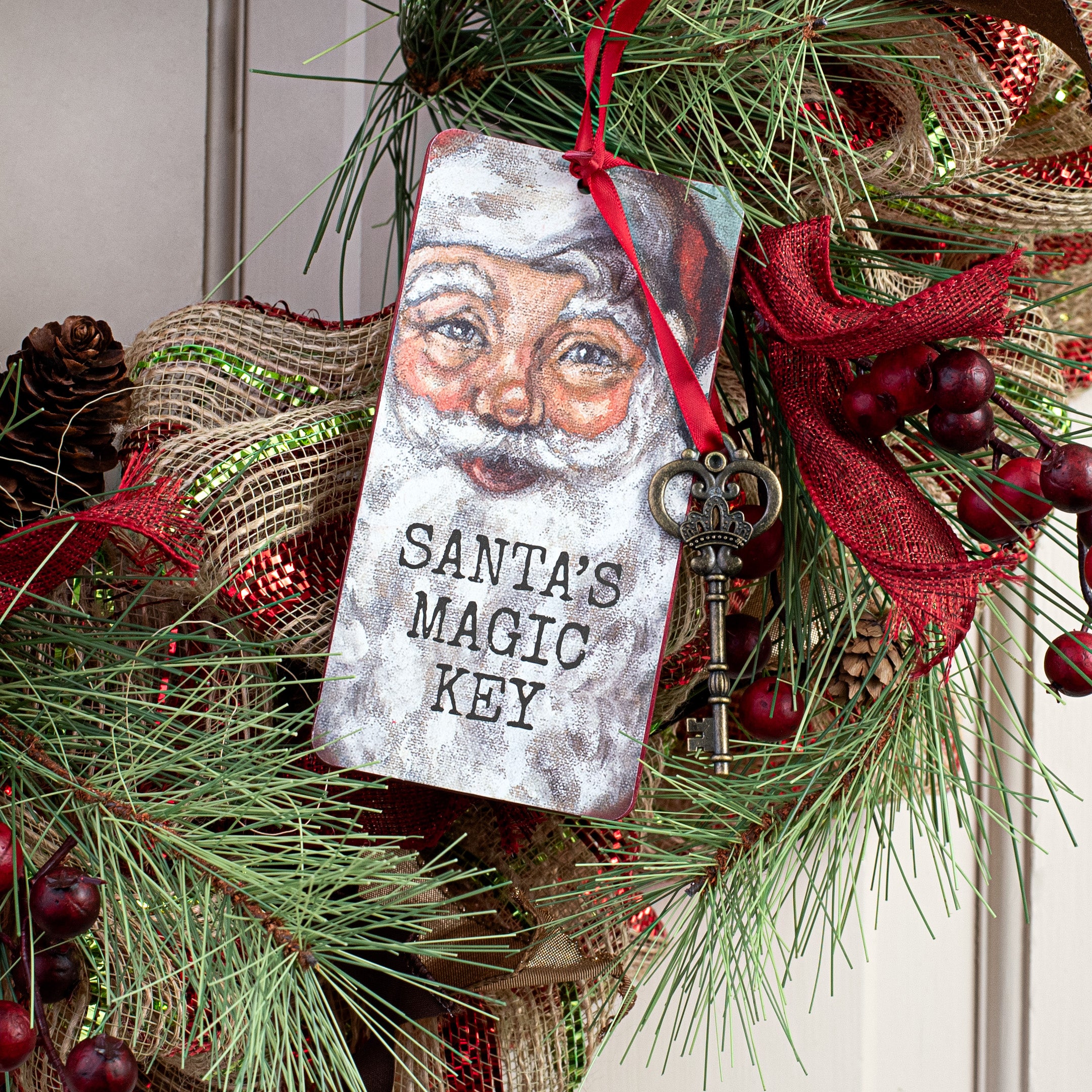 6" Santa's Magic Key Ornament detail photo 3