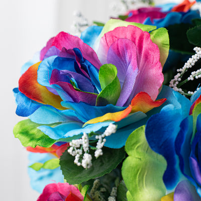 23" Satin Rose with Gypso: Rainbow Lifestyle Photo