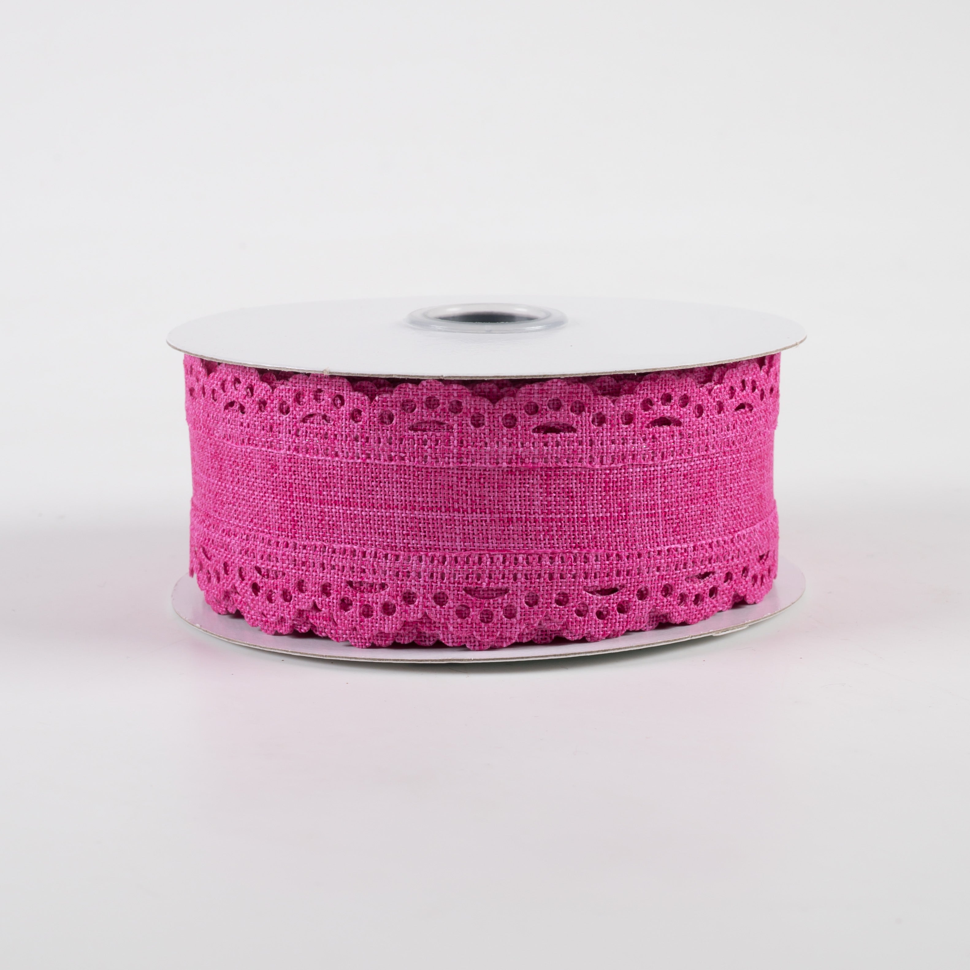 1.5" Scalloped Edge Ribbon: Fuchsia (10 Yards)