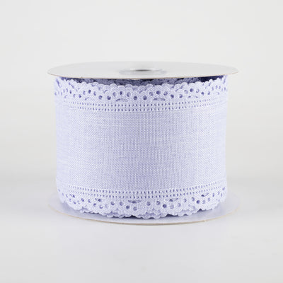2.5" Scalloped Edge Ribbon: Light Lavender (10 Yards)