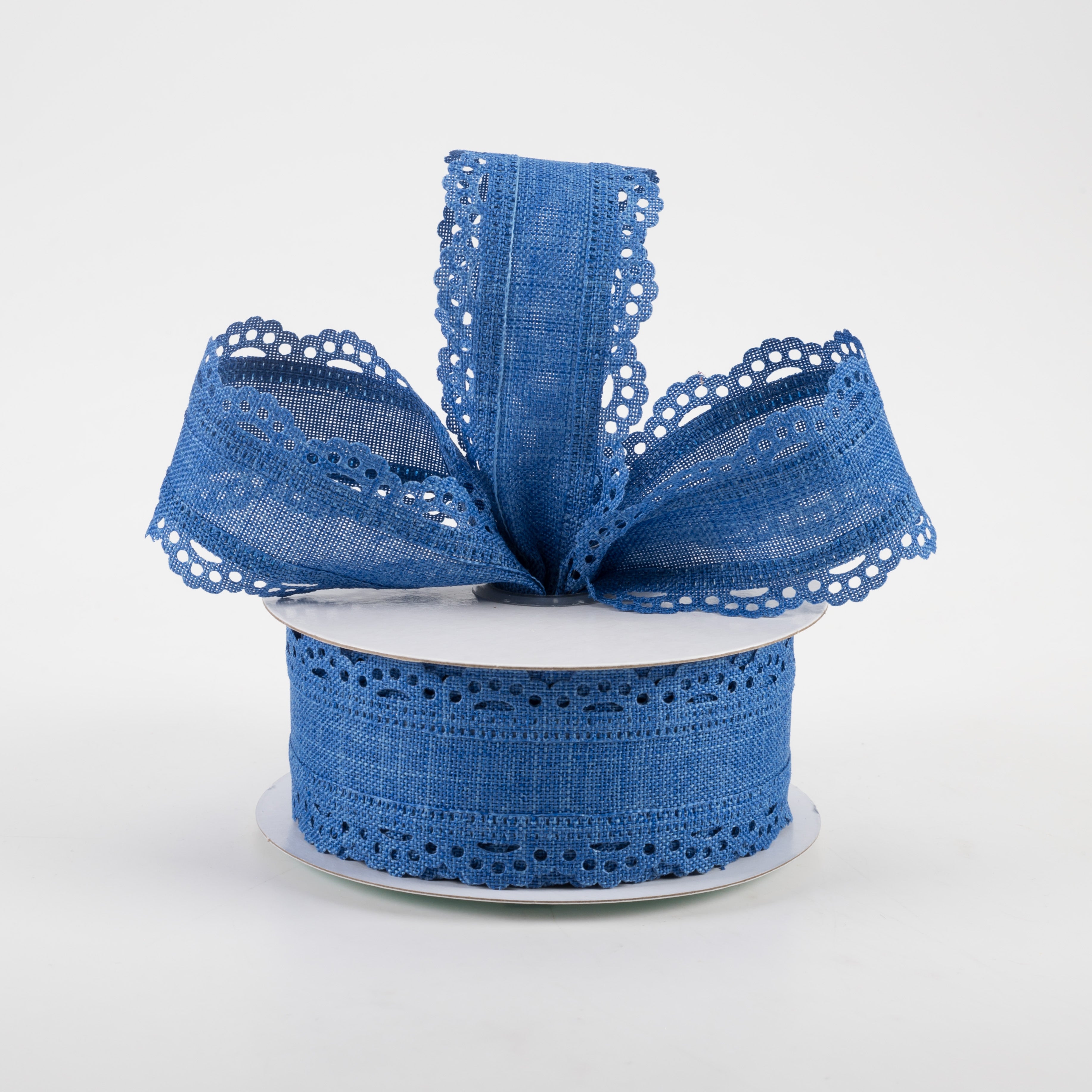 1.5" Scalloped Edge Ribbon: Royal Blue (10 Yards) Lifestyle Photo