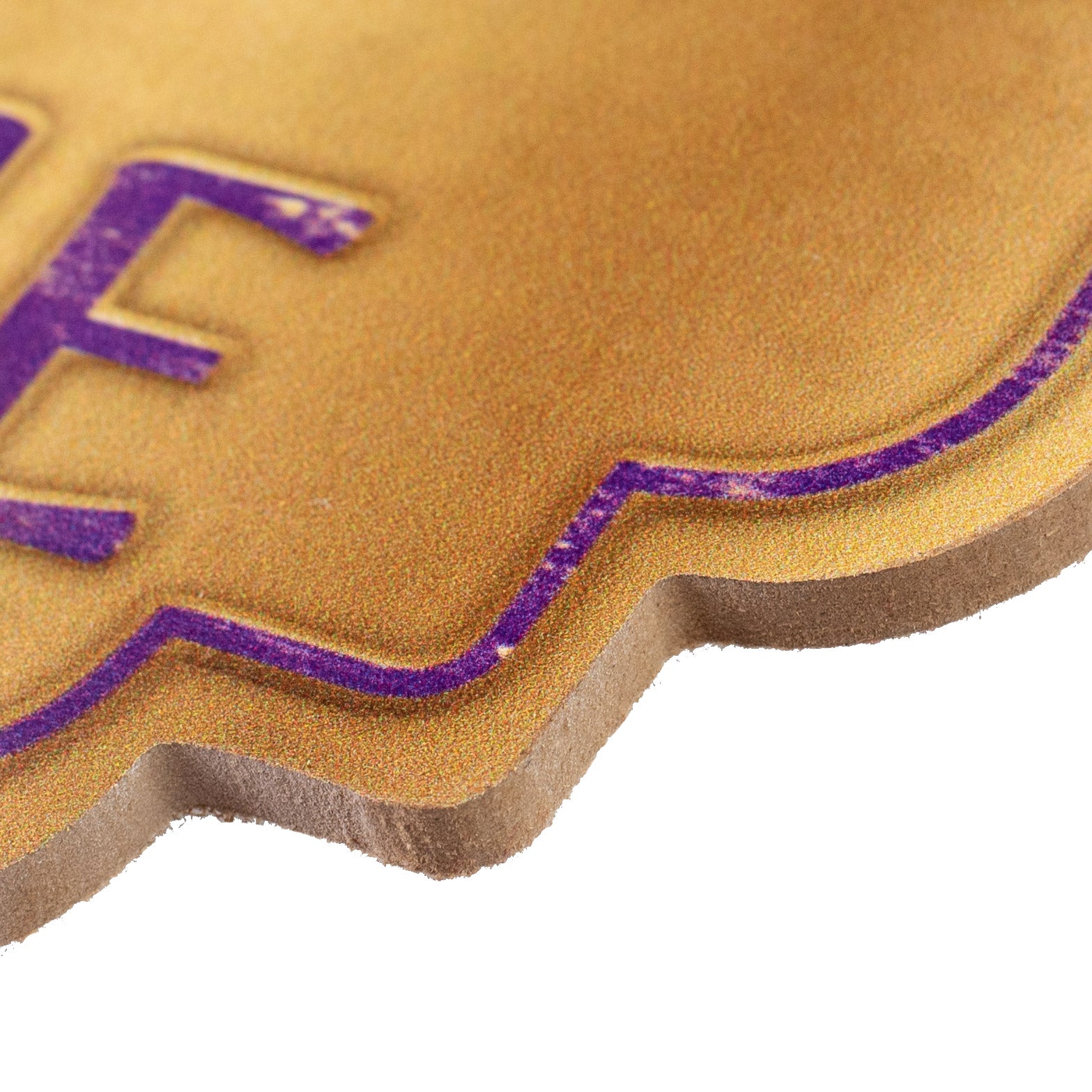 12" Scalloped Wooden Sign: Fleur de Lis Welcome detail photo 3