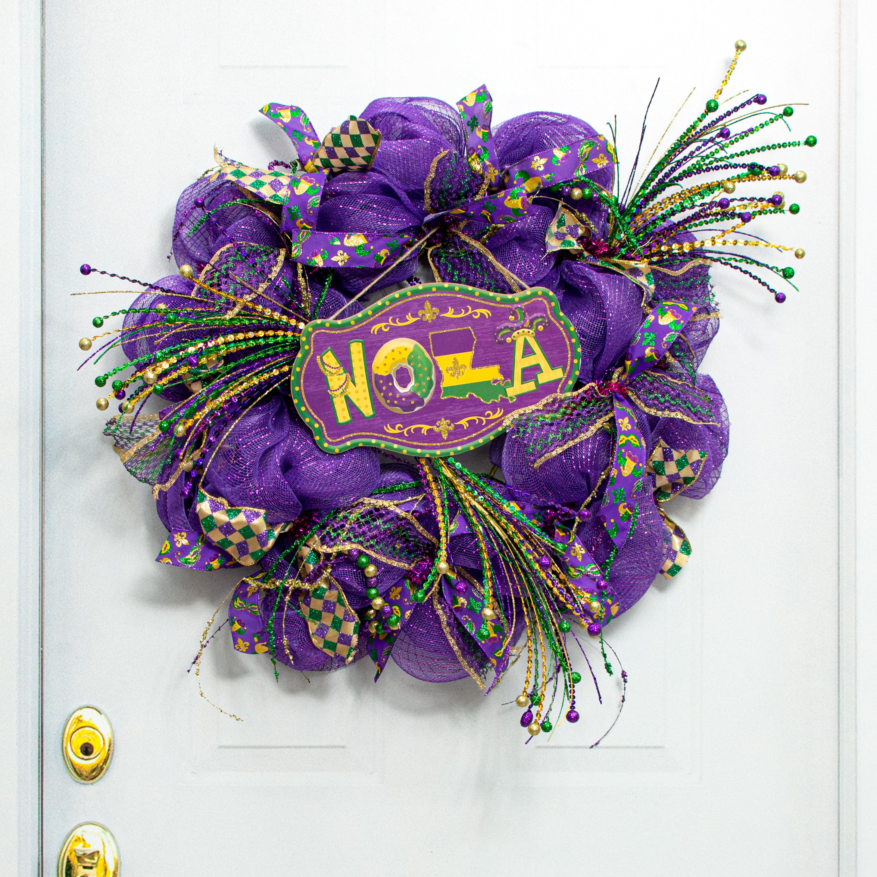 12" Scalloped Wooden Sign: NOLA Lifestyle Photo