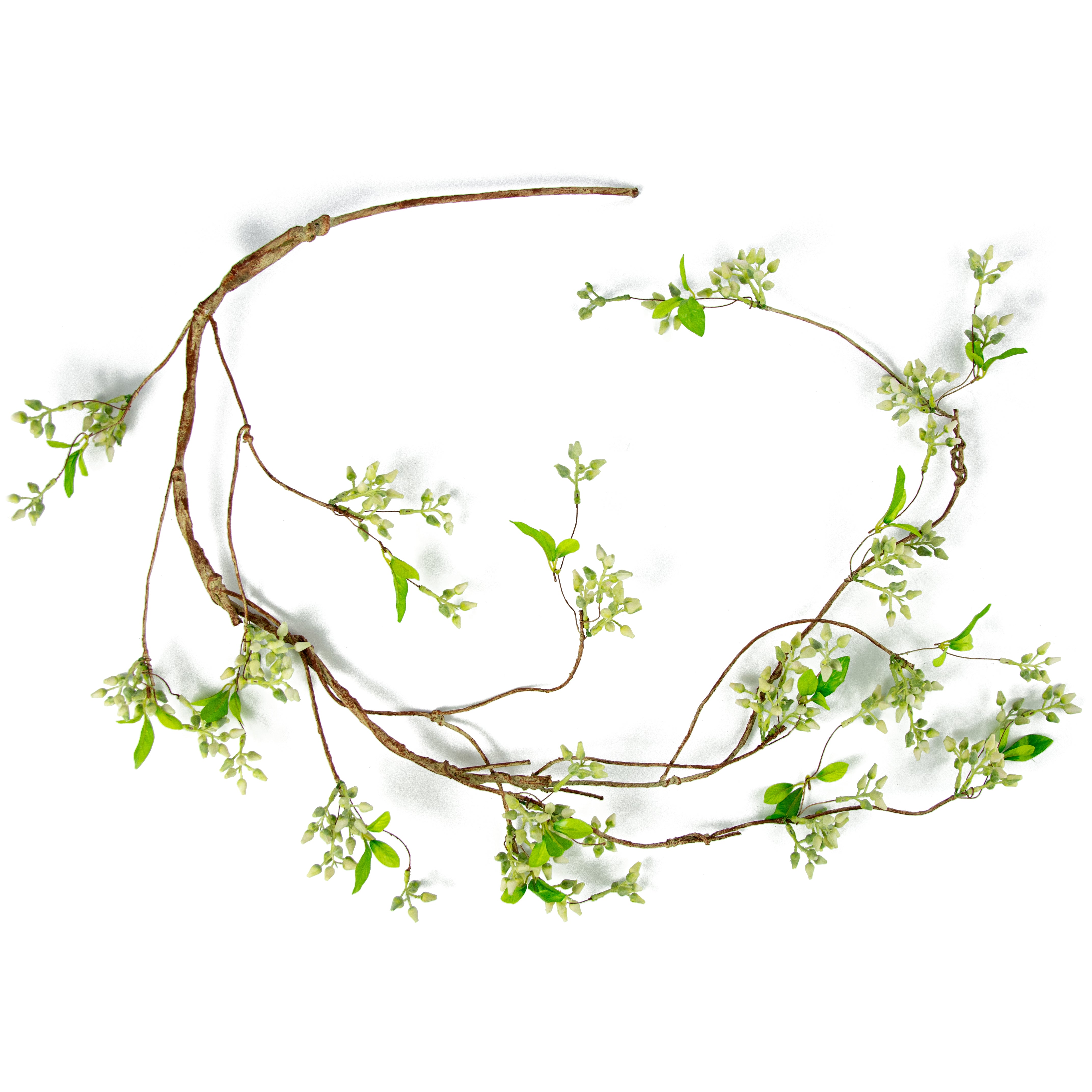 62" Seeded Berry Vine Garland: Light Green Item Number: 2140107LG