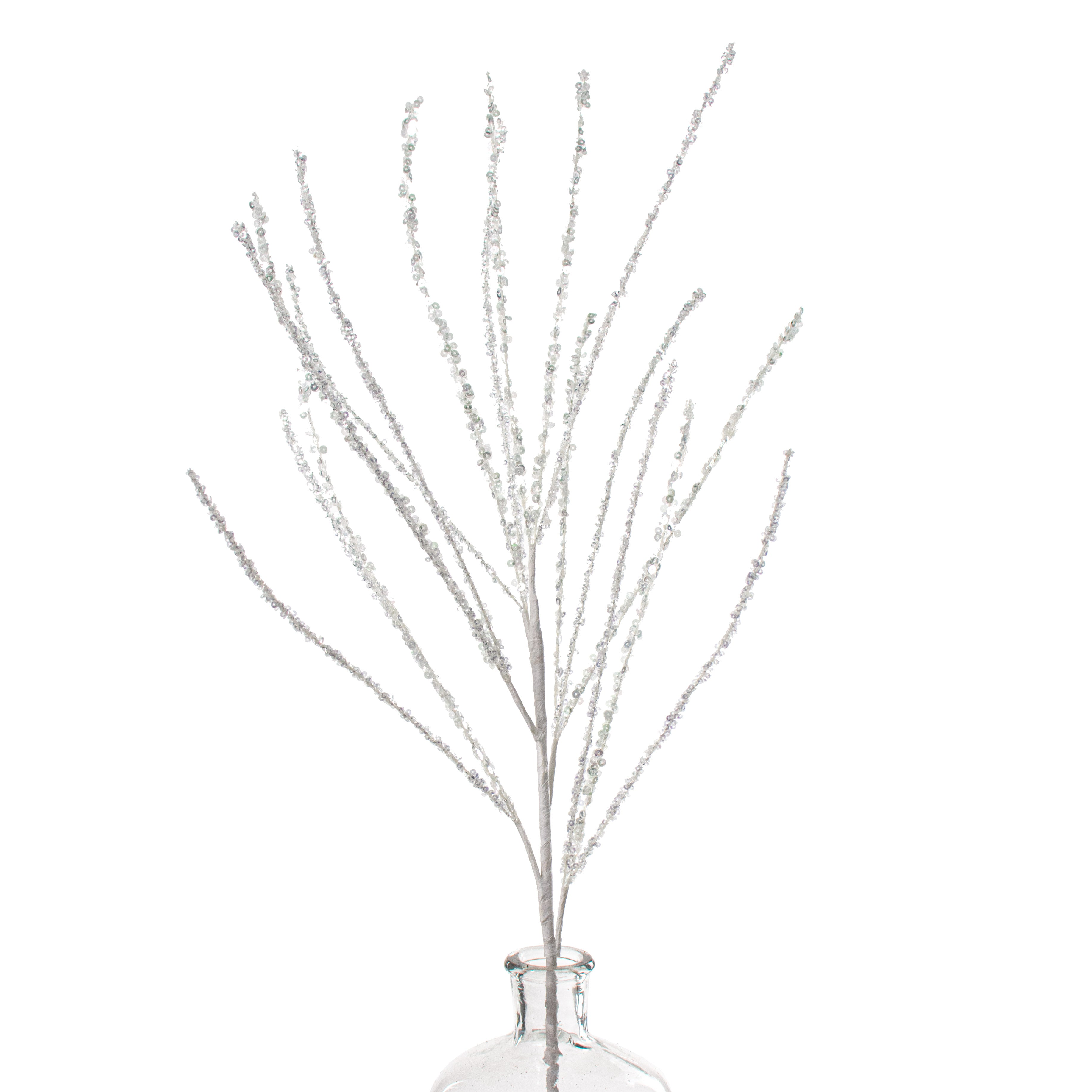 31" Sequined Spray: White Item Number: 68240-WT