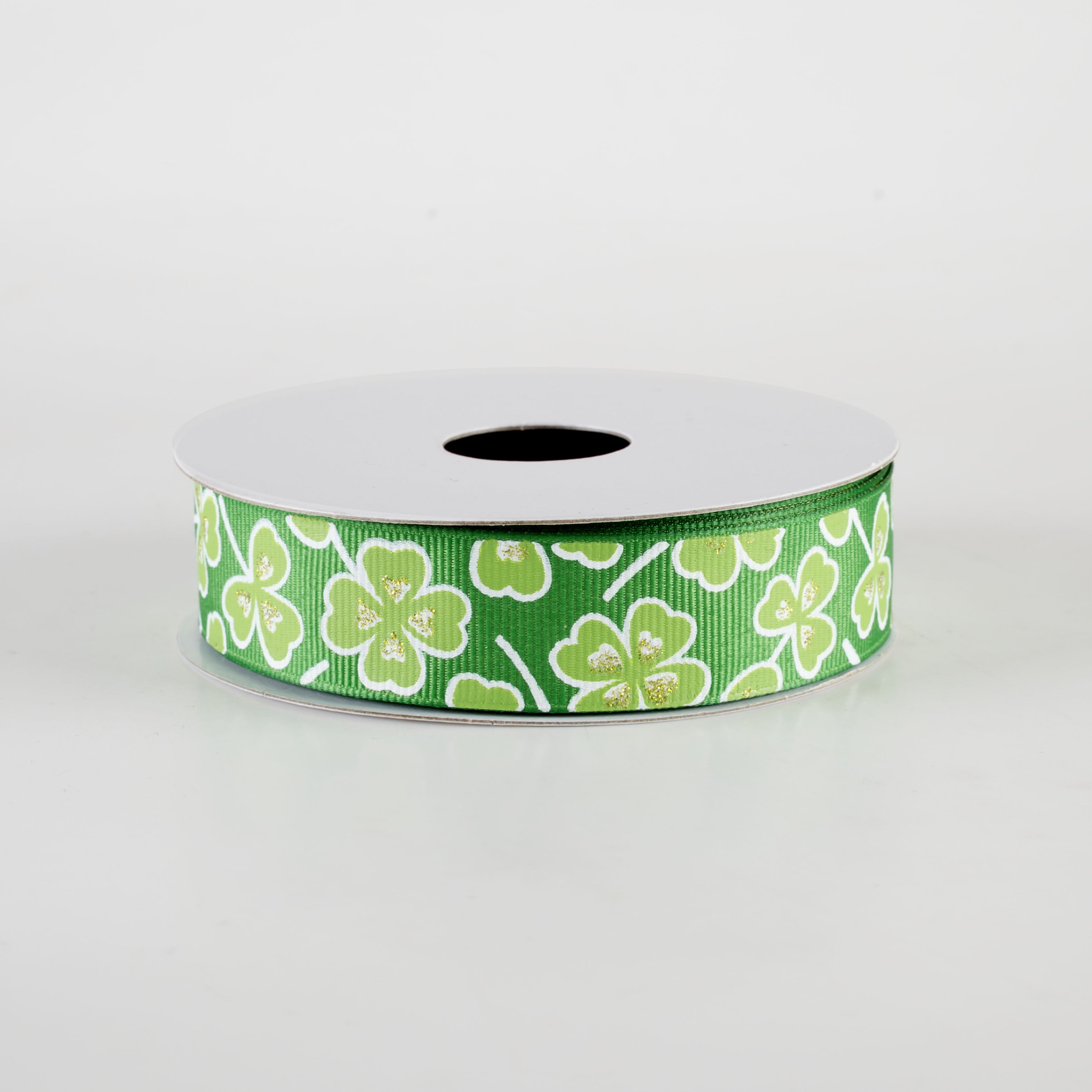 7/8" Shamrocks Ribbon: Emerald & Lime Green (10 Yards) Item Number: 27452-05-17