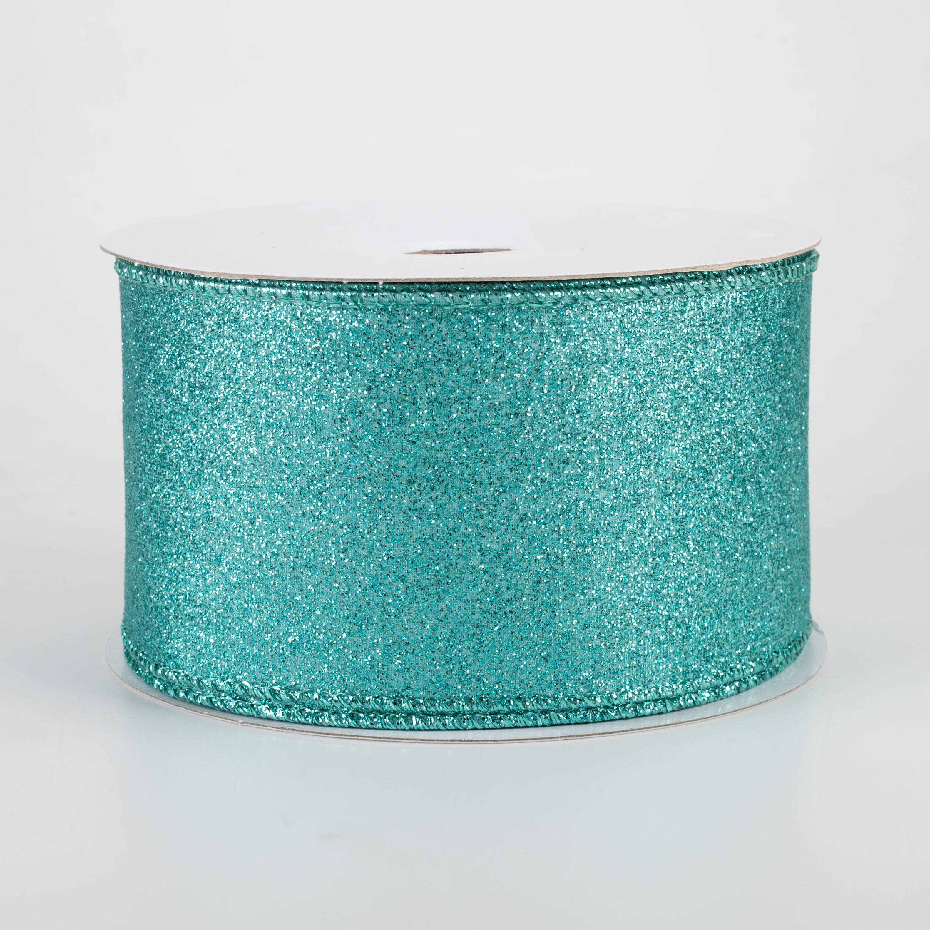 2.5" Shimmer Glitter Ribbon: Ice Blue (10 Yards)