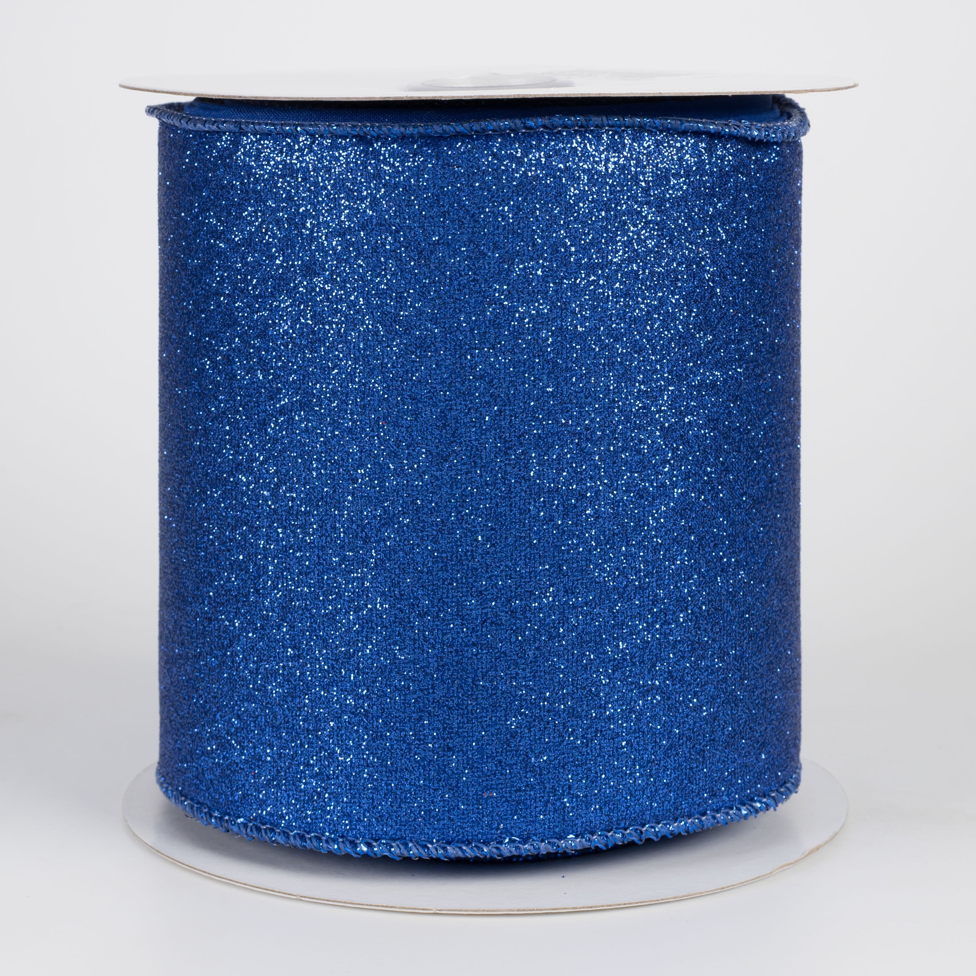 4" Shimmer Glitter Ribbon: Royal Blue (10 Yards) Item Number: RGC159825