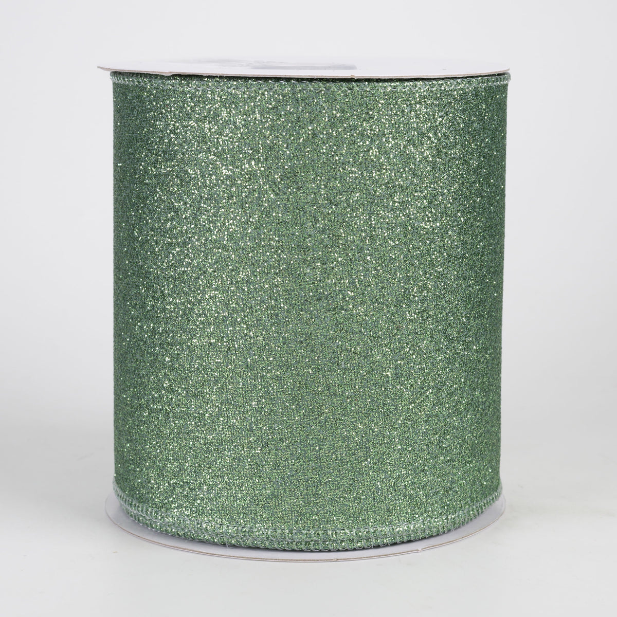 4" Shimmer Glitter Ribbon: Sage Green (10 Yards) Item Number: RGC1598H2