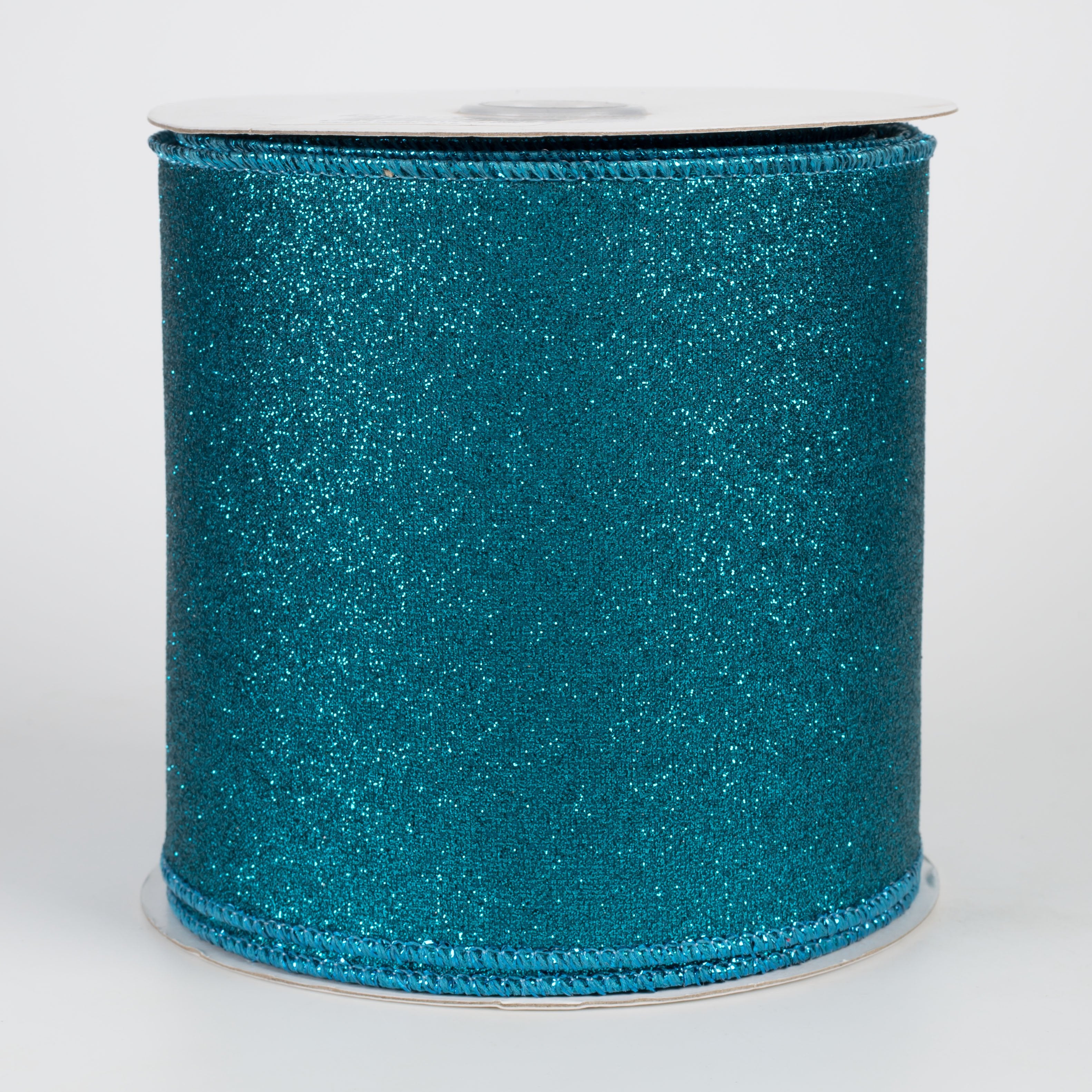4" Shimmer Glitter Ribbon: Teal (10 Yards) Item Number: RGC159834