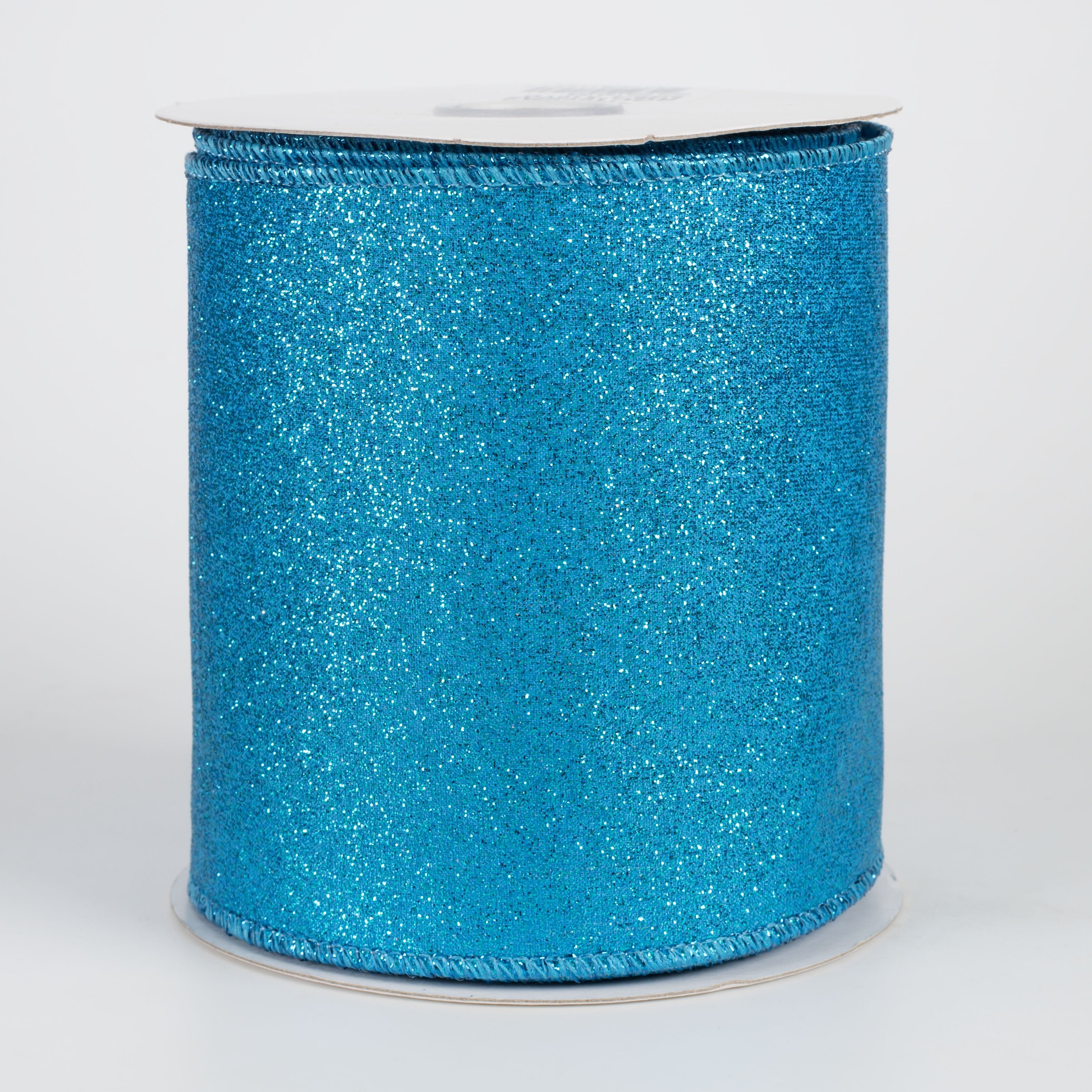 4" Shimmer Glitter Ribbon: Turquoise (10 Yards) Item Number: RGC1598A2