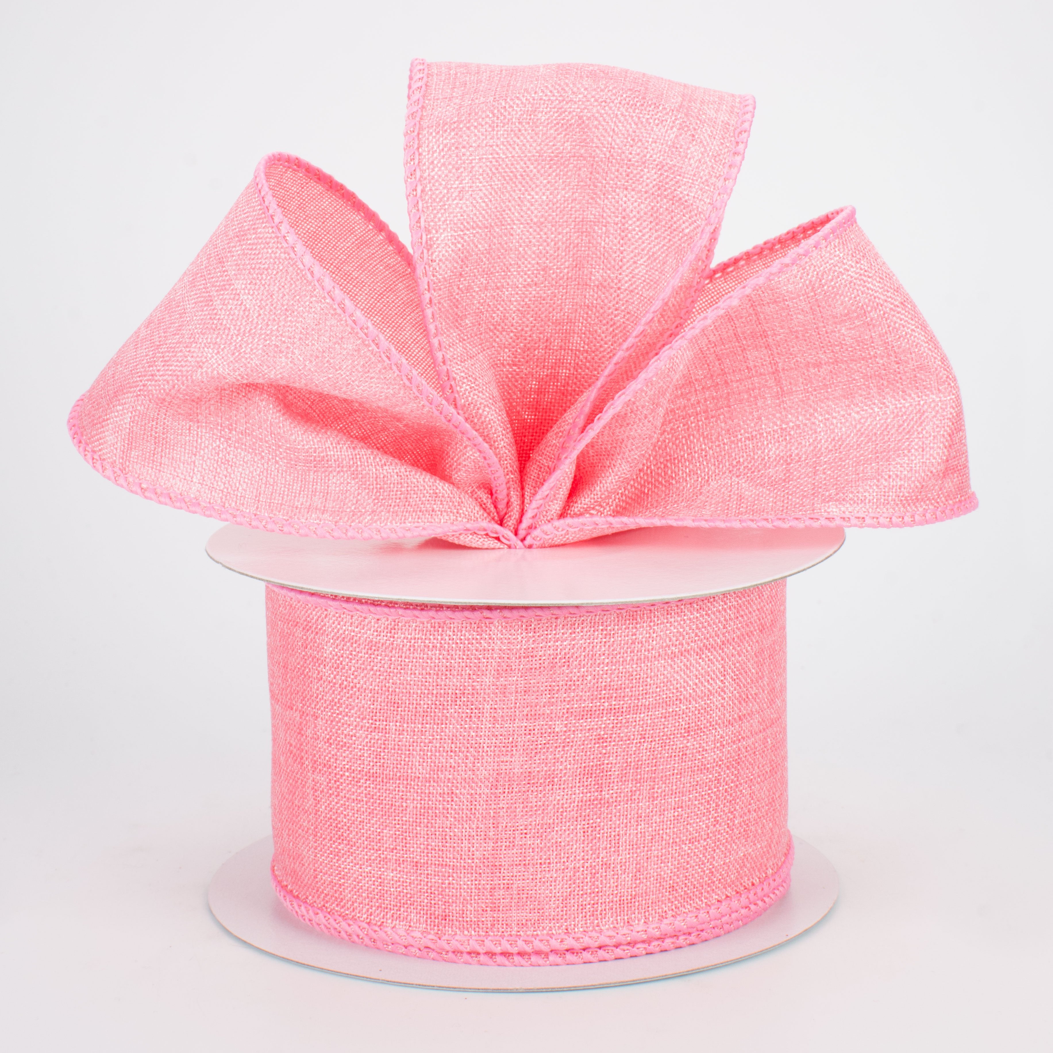 2.5" Shiny Canvas Ribbon: Pink (10 Yards) Lifestyle Photo
