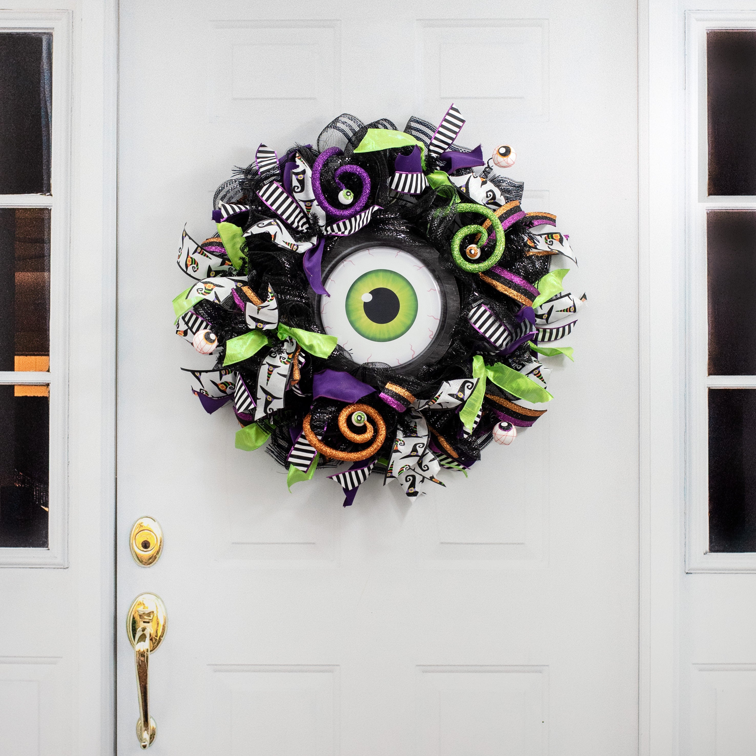 10" Shiny Eyeball Dome Sign: Lime & Black detail photo 4