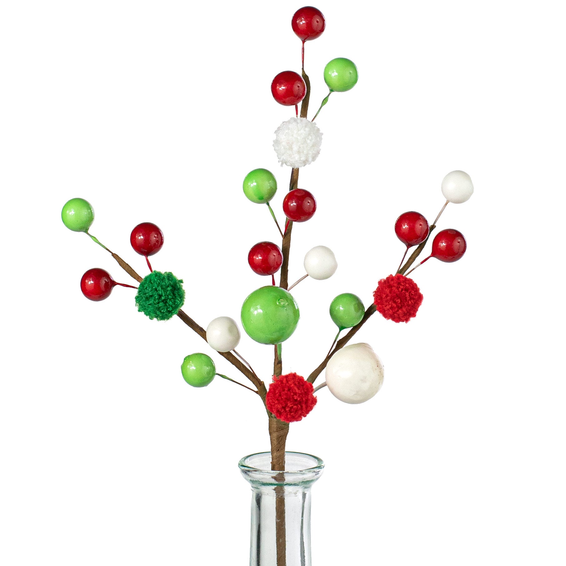 14" Shiny Fuzzy Mix Ball Pick: Red, Green, White Item Number: 85191SP14