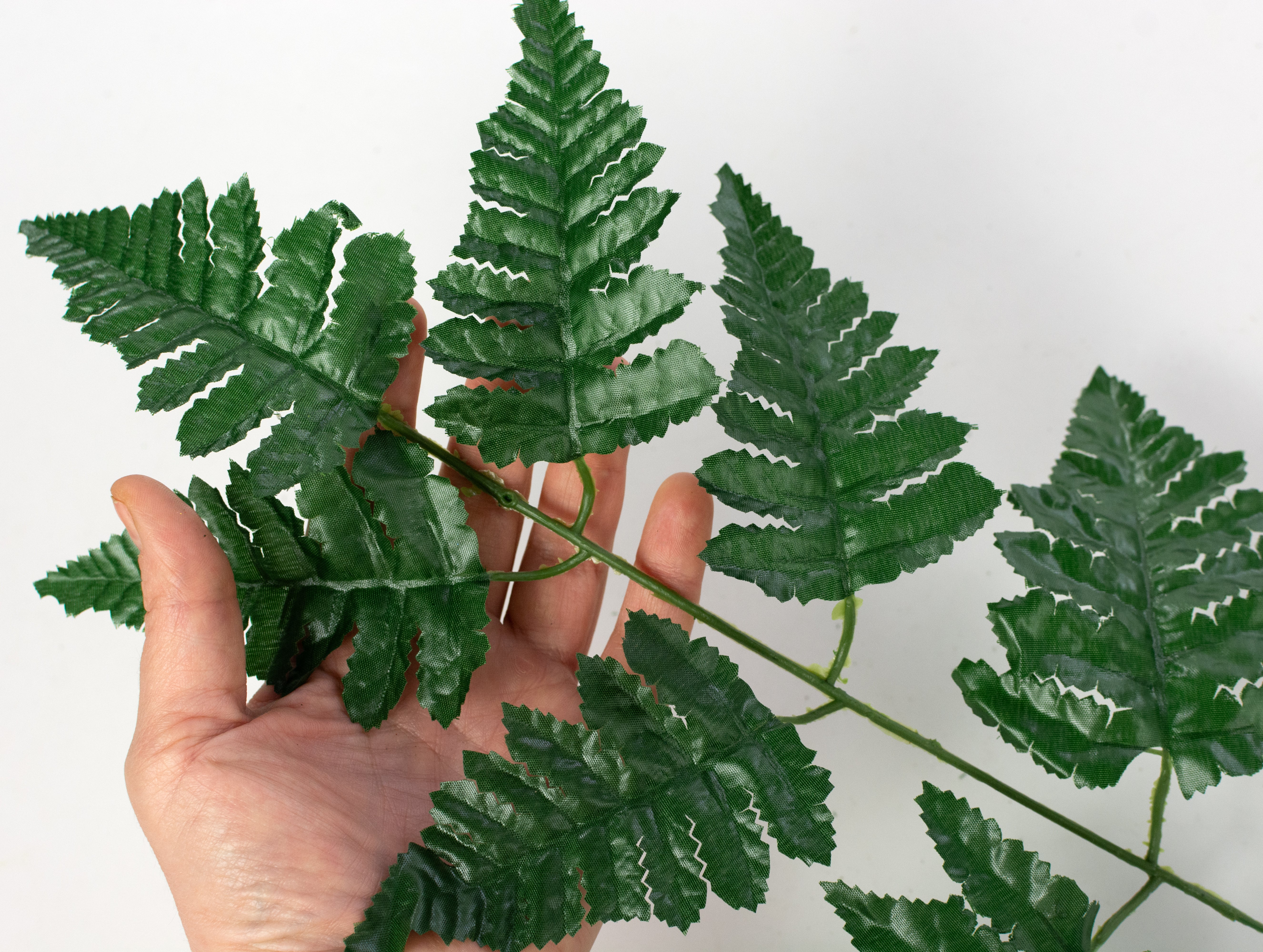 16" Silk Leather Leaf Fern Stems (12) Lifestyle Photo