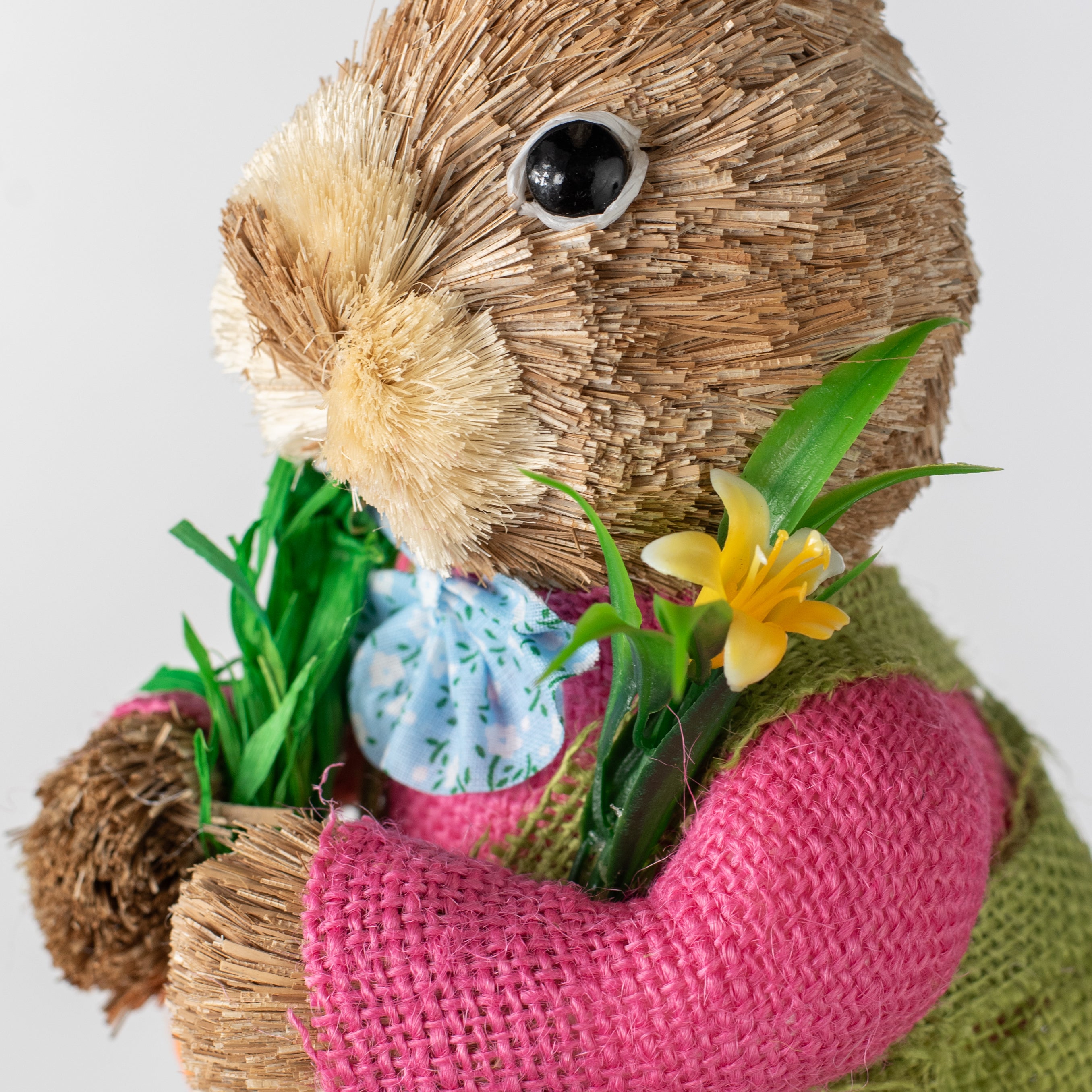 13" Sisal Bunny Standing Decoration: Boy detail photo 3