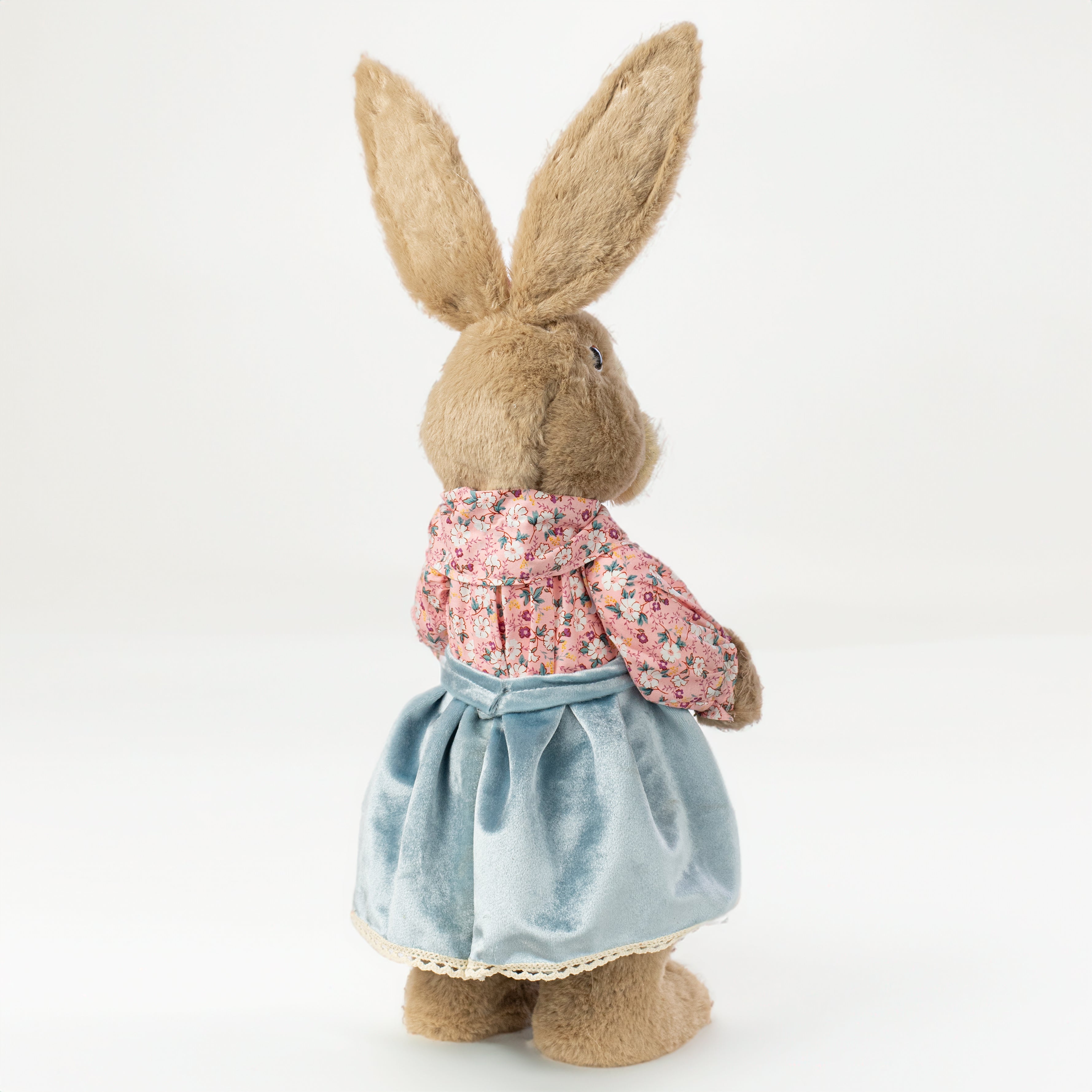 23" Sisal & Fur Floral Print Girl Bunny detail photo 3