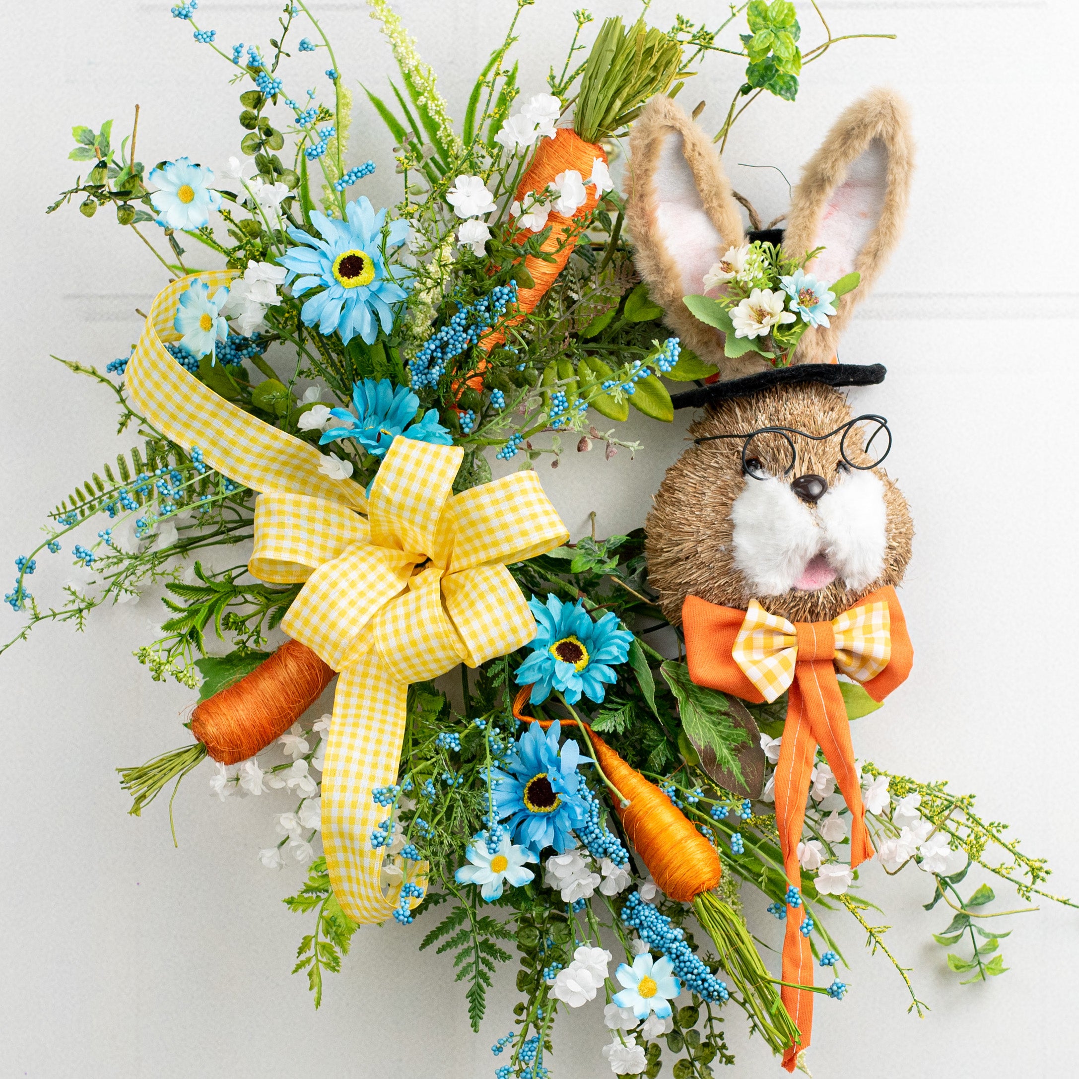 22" Sisal Top Hat Bunny Rabbit: Orange Lifestyle Photo