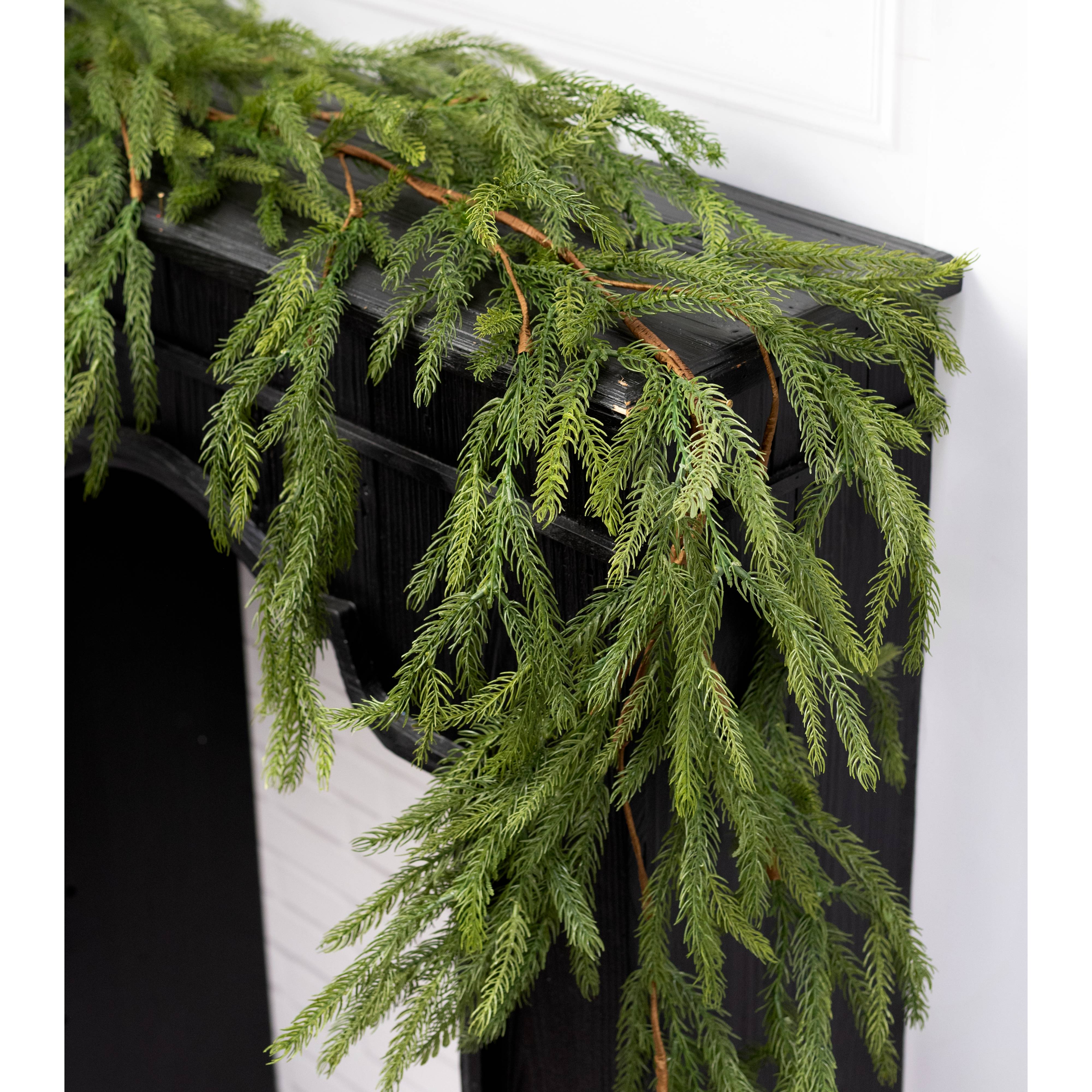 6' Skinny Pine Garland (36 Tips) Lifestyle Photo