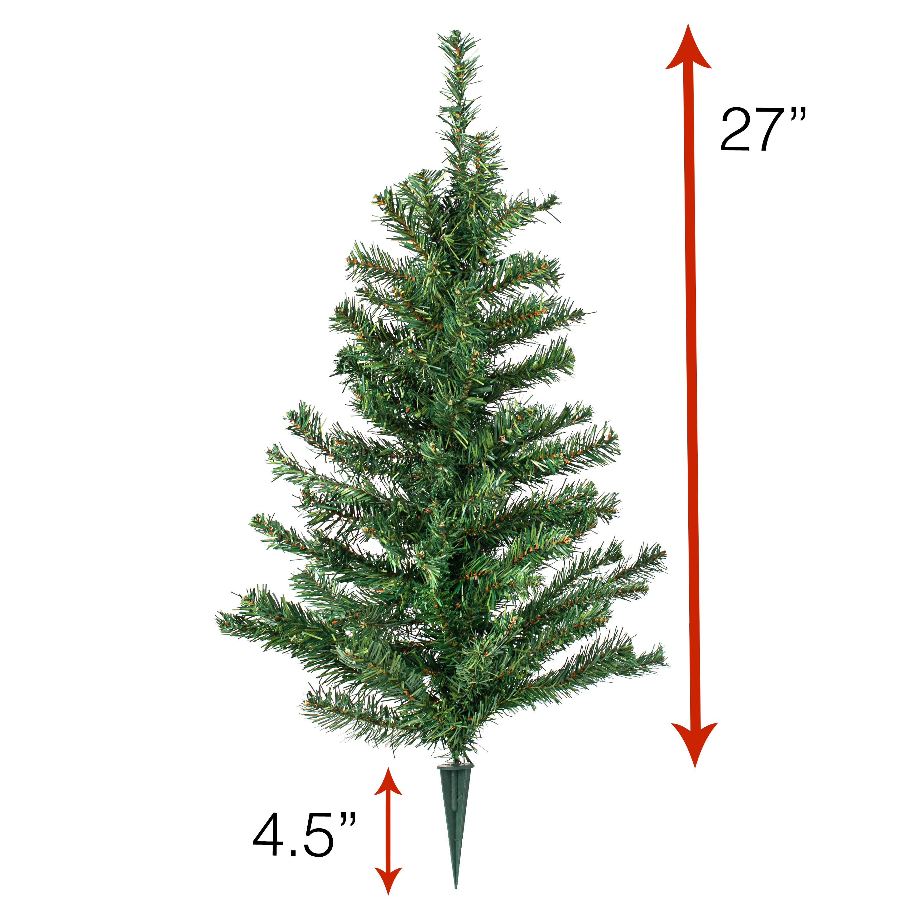 30" Small Cemetery Pine Tree With Plastic Spike Lifestyle Photo