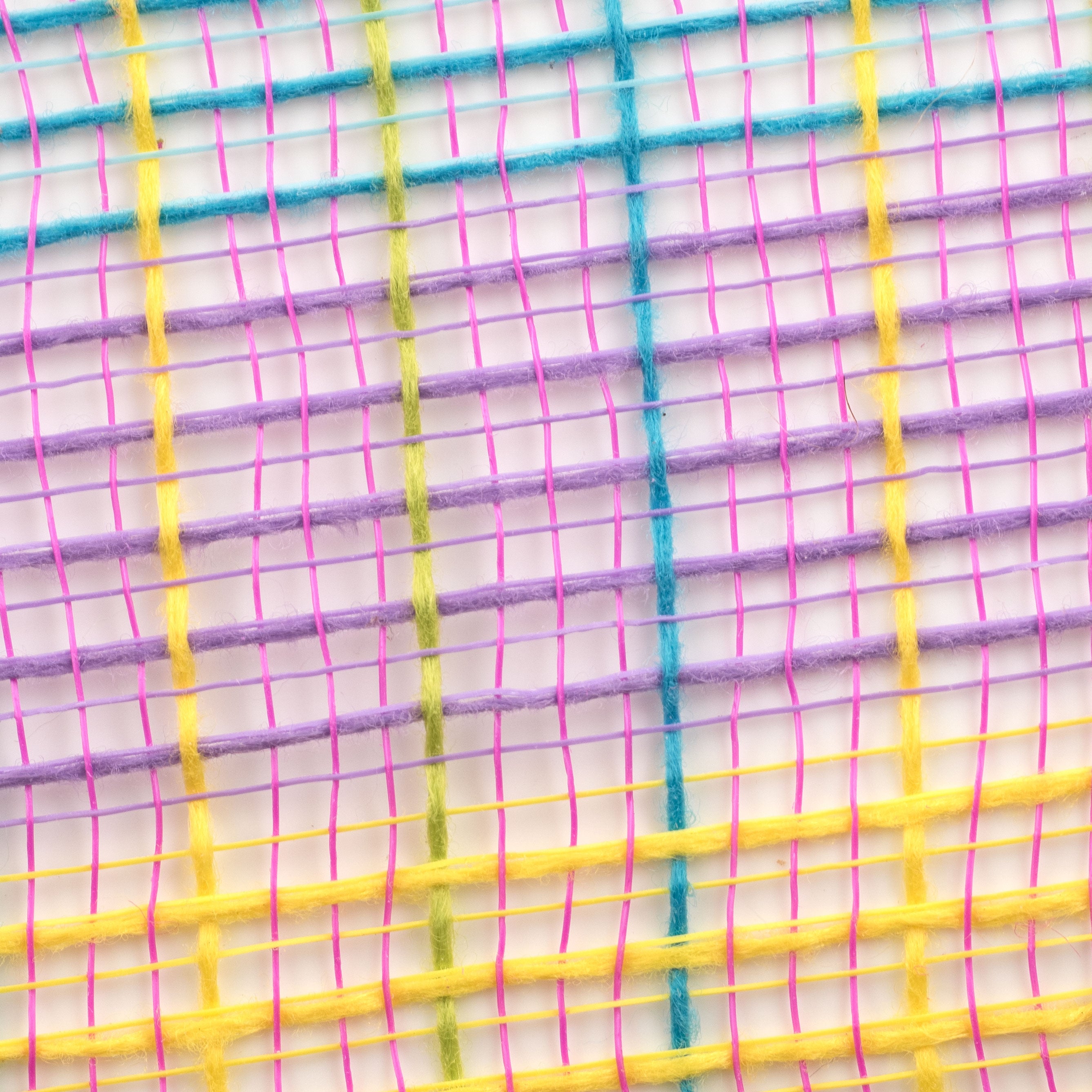 10" Small Check Fabric Mesh: Hot Pink, Green, Yellow, Lavender, Turquoise detail photo 3