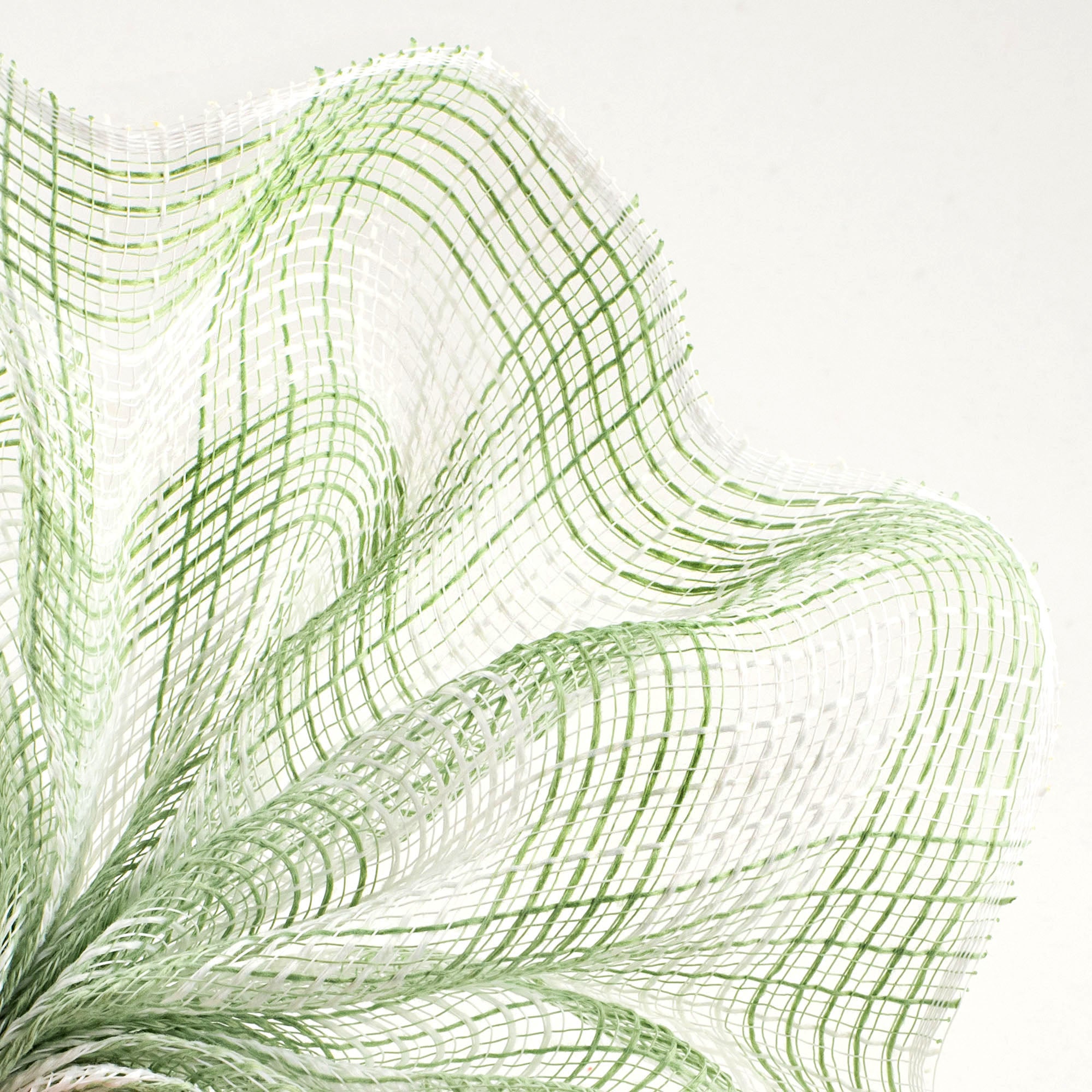 10" Small Check Fabric Mesh: Sage & White Lifestyle Photo