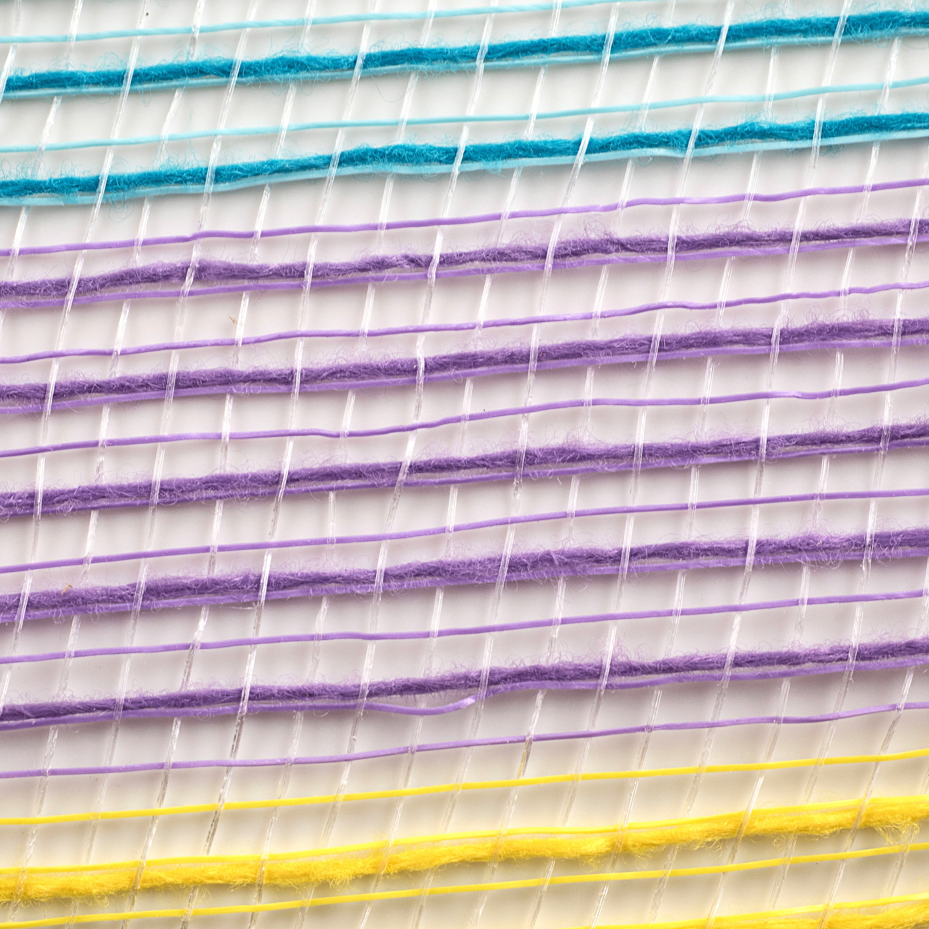 10" Small Stripe Fabric Mesh: Hot Pink, Green, Yellow, Lavender, Turquoise detail photo 3