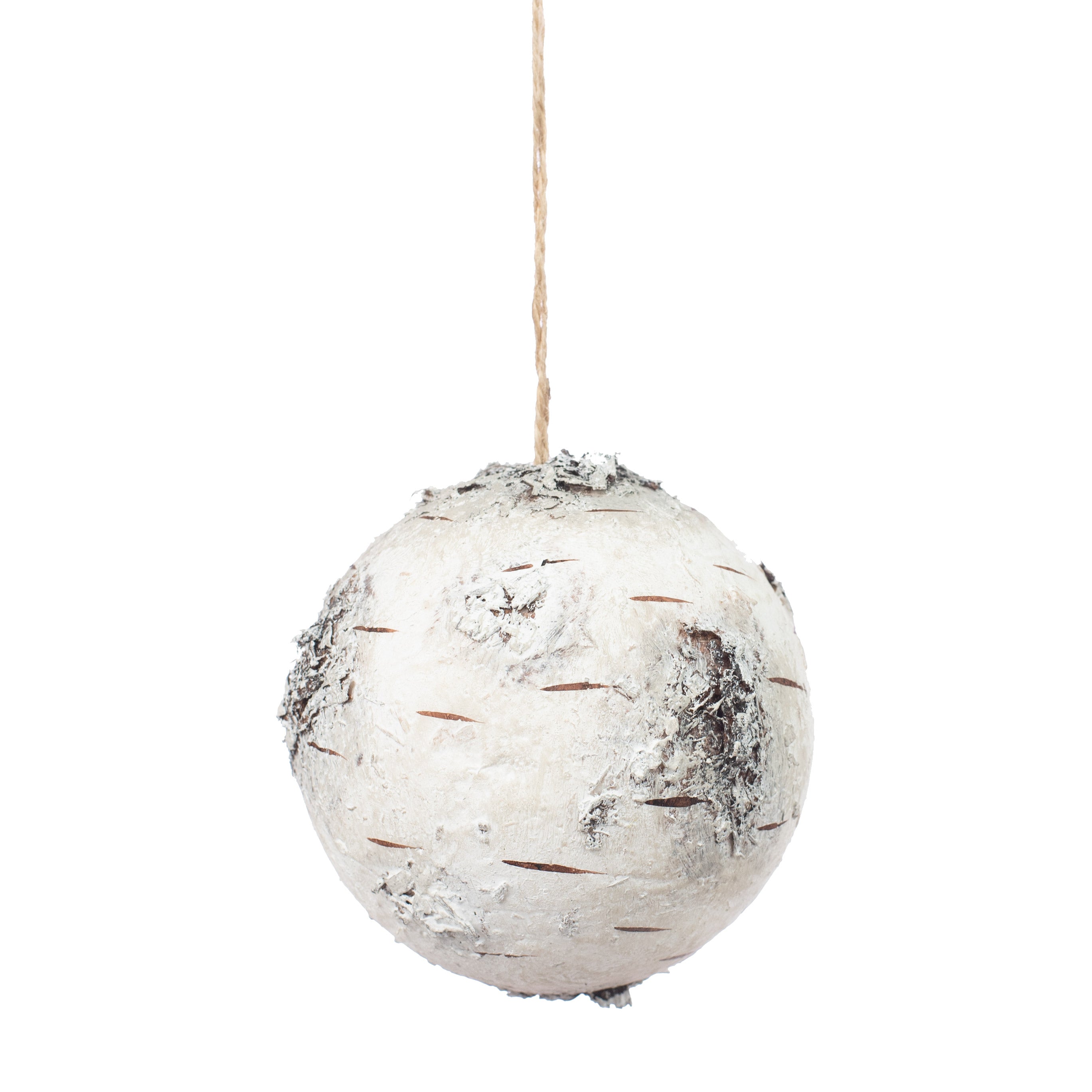 3.5" Snow Birch Ball Ornament Item Number: 2829128WH