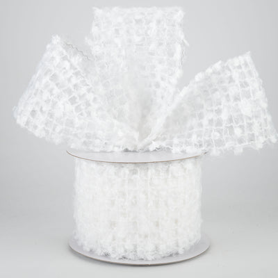 2.5" Snow Flocked Net Ribbon (10 Yards) Lifestyle Photo
