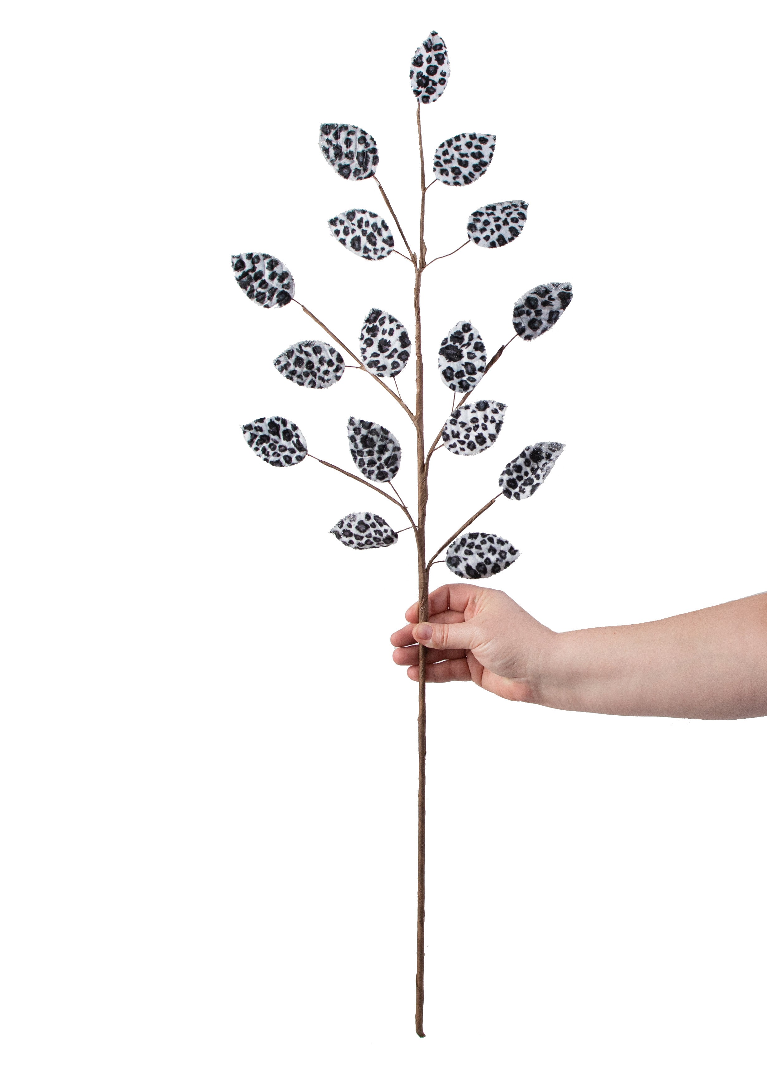 32" Snow Leopard Leaves Spray detail photo 3