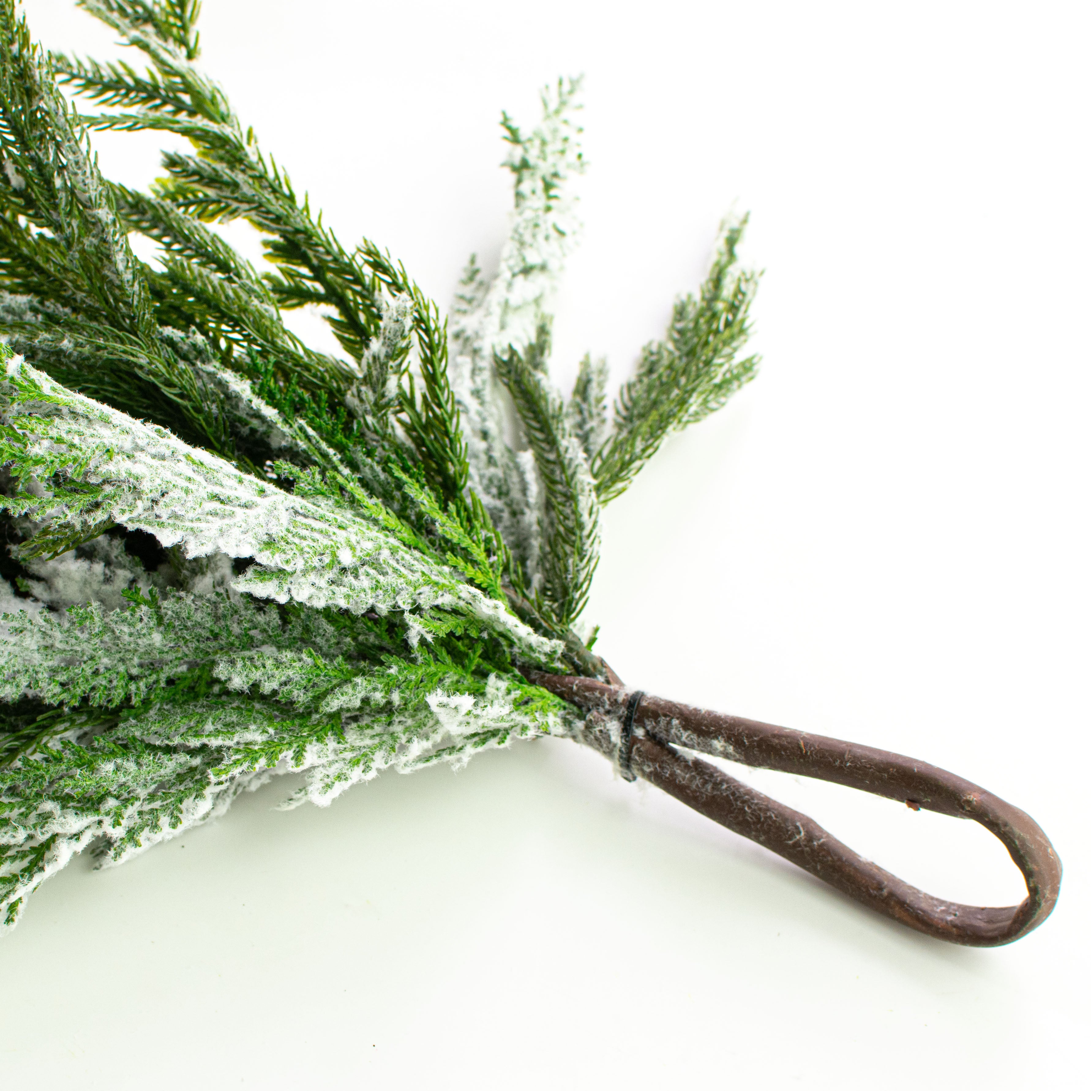 58" Snow Pine Garland detail photo 4