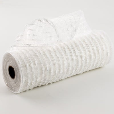 10" Snowball Deco Mesh: White (10 Yards) Item Number: RY820227