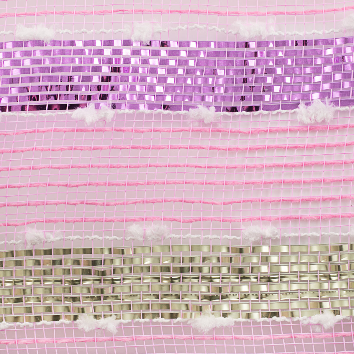 10" Snowball Wide Stripe Mesh: Light Pink, Lavender, Mint detail photo 3