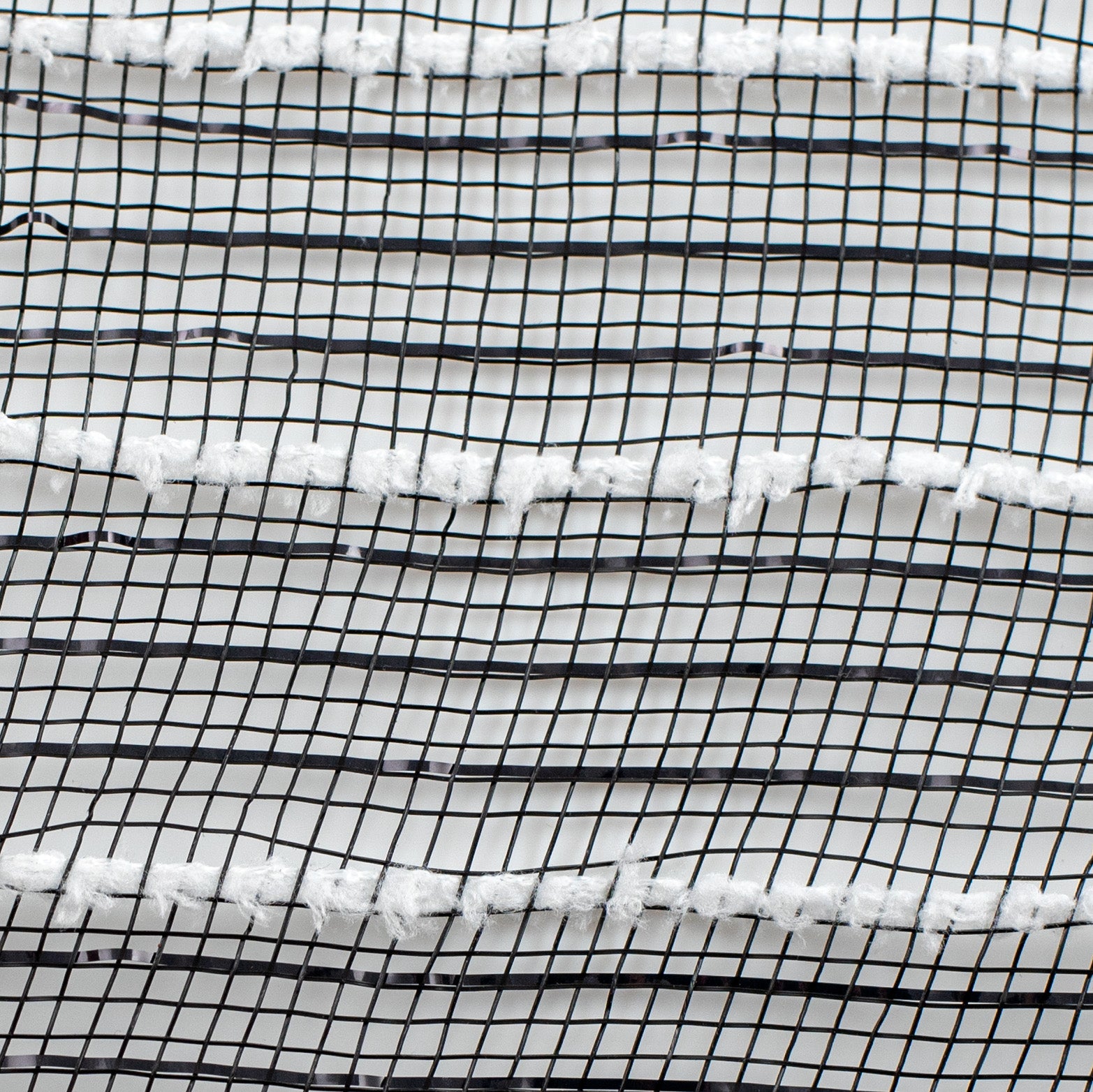 10" Snowdrift Deco Mesh: Black Foil & White detail photo 3