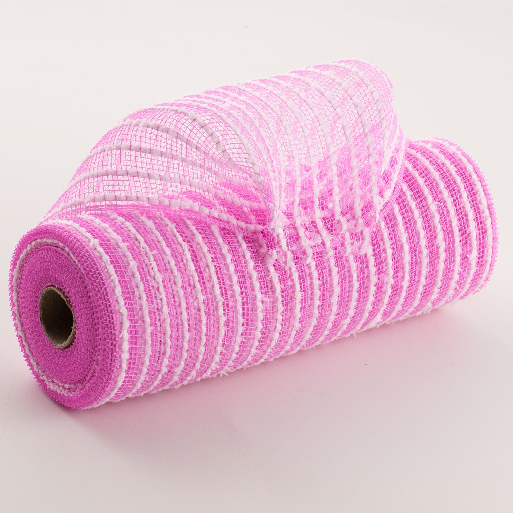 10" Snowdrift Deco Mesh: Pink & White Item Number: RY810263