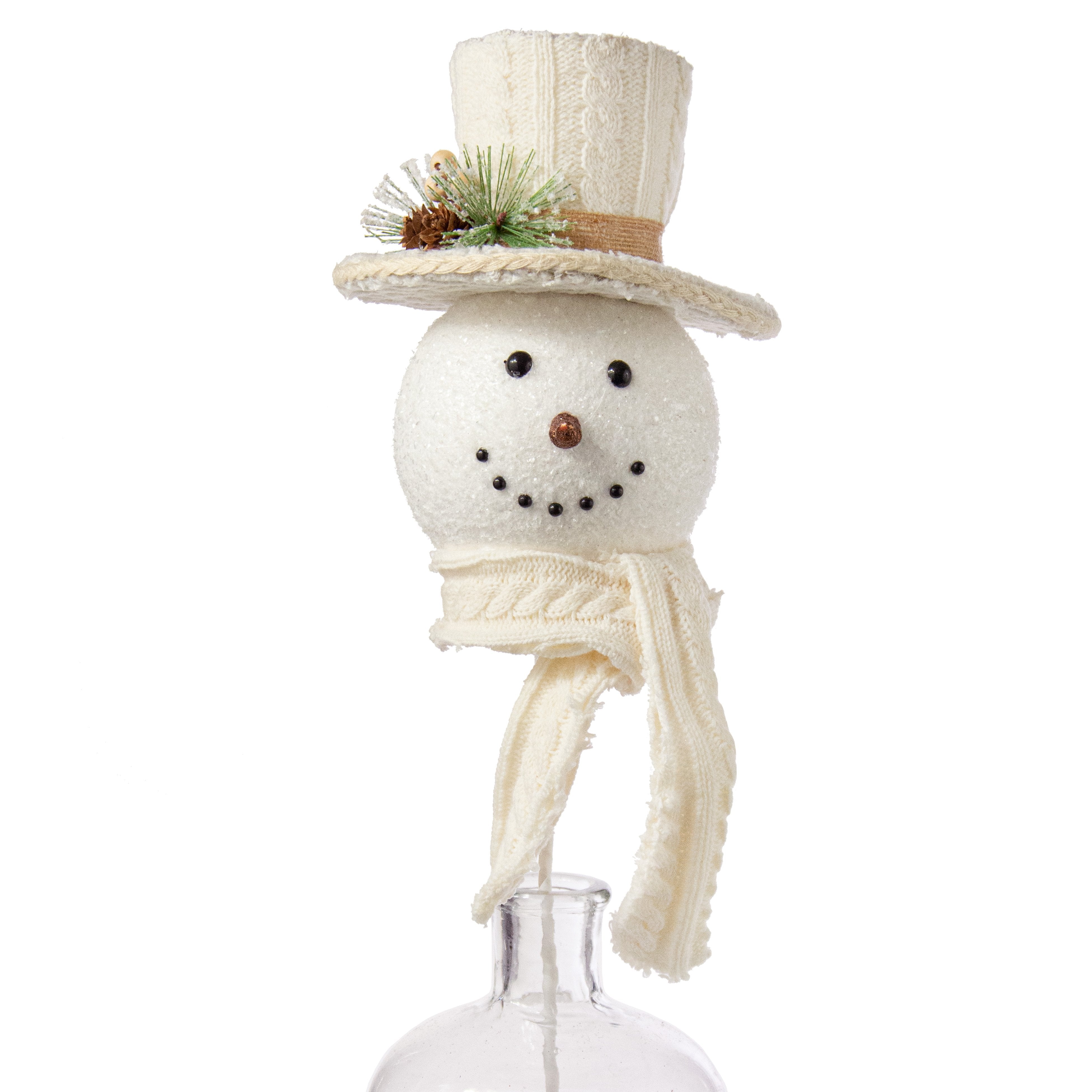 23" Snowman Head Cable Sweater Spray Item Number: 85708WT