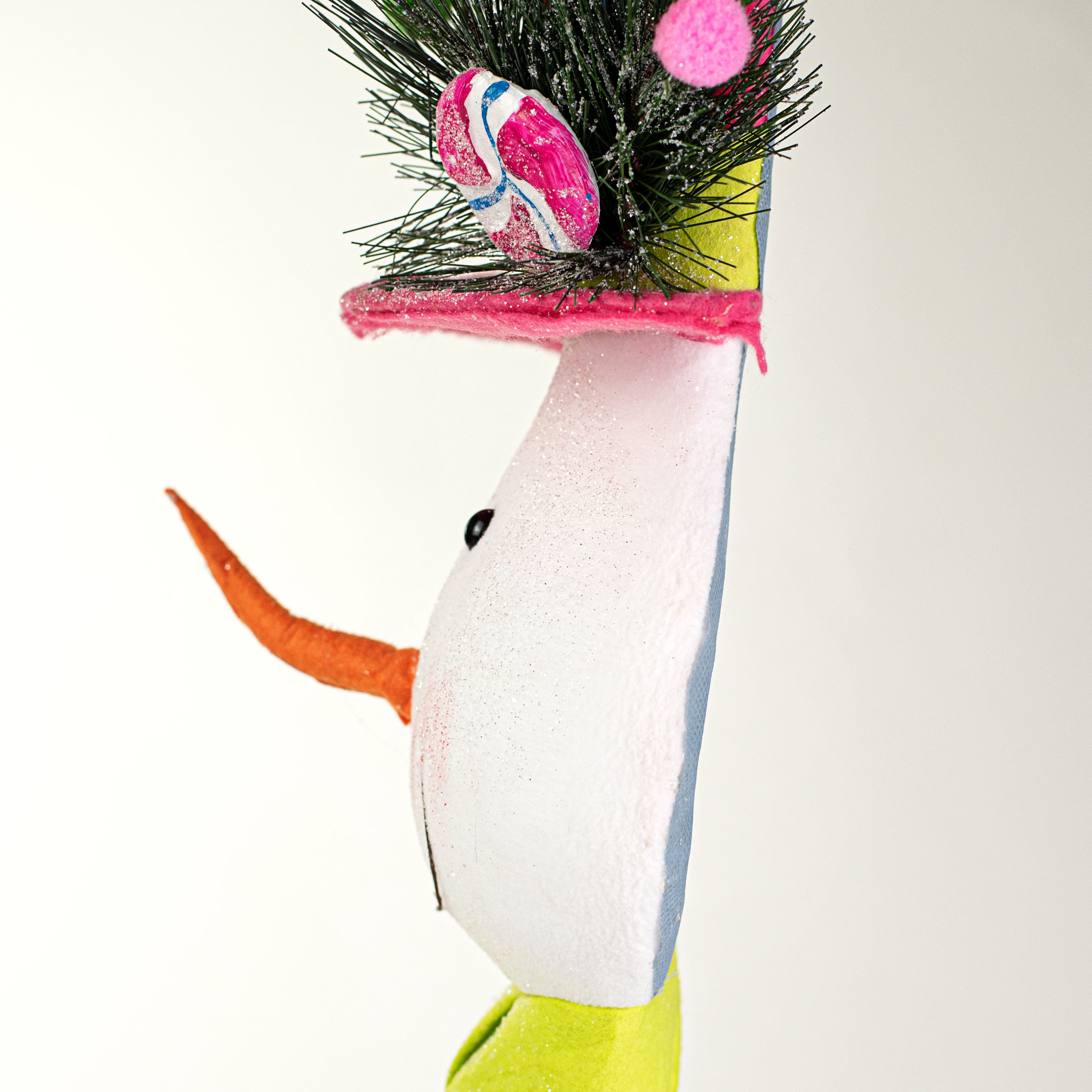 20" Snowman Head Decoration: Pink & Blue detail photo 3