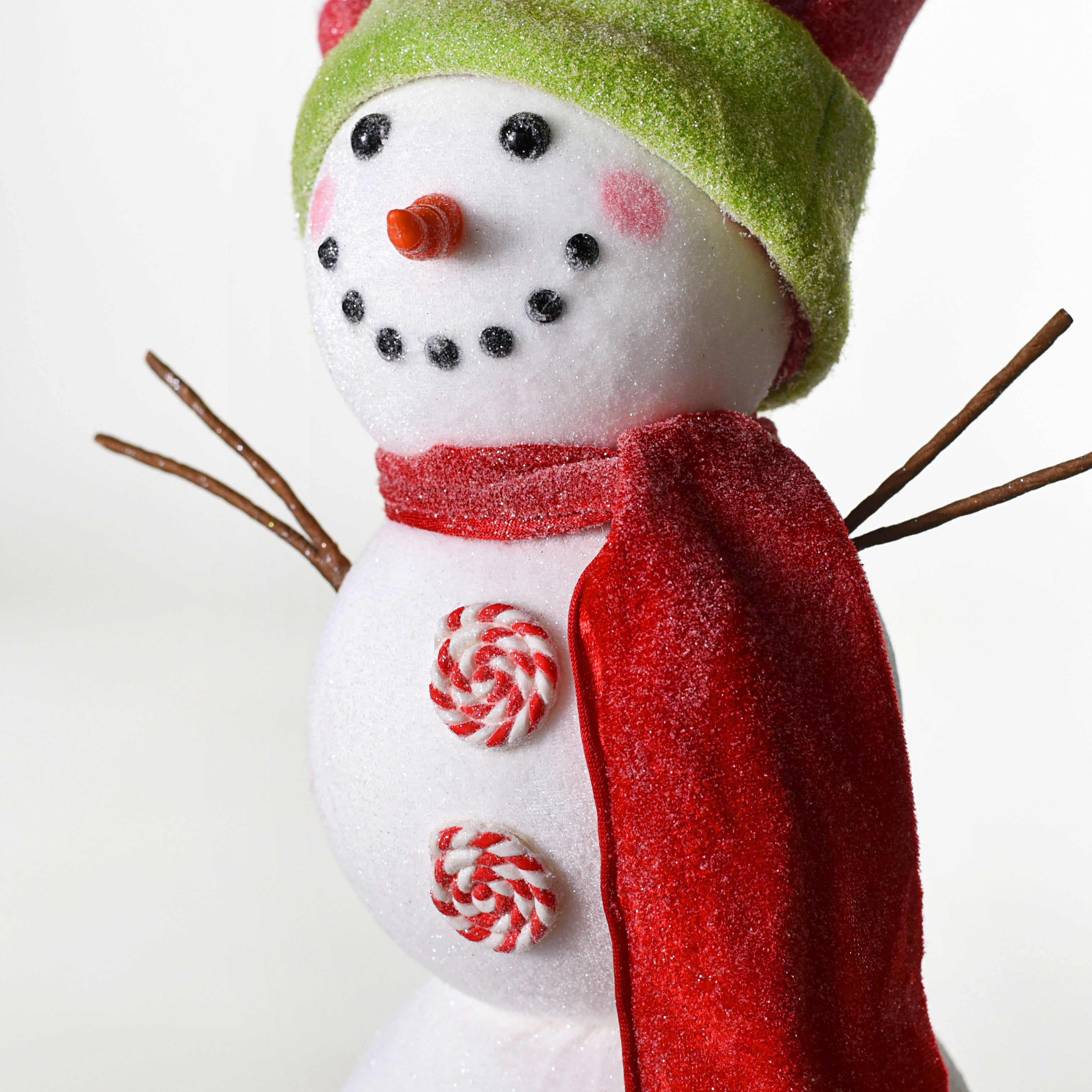 20" Snowman Decoration: Red & Green detail photo 3