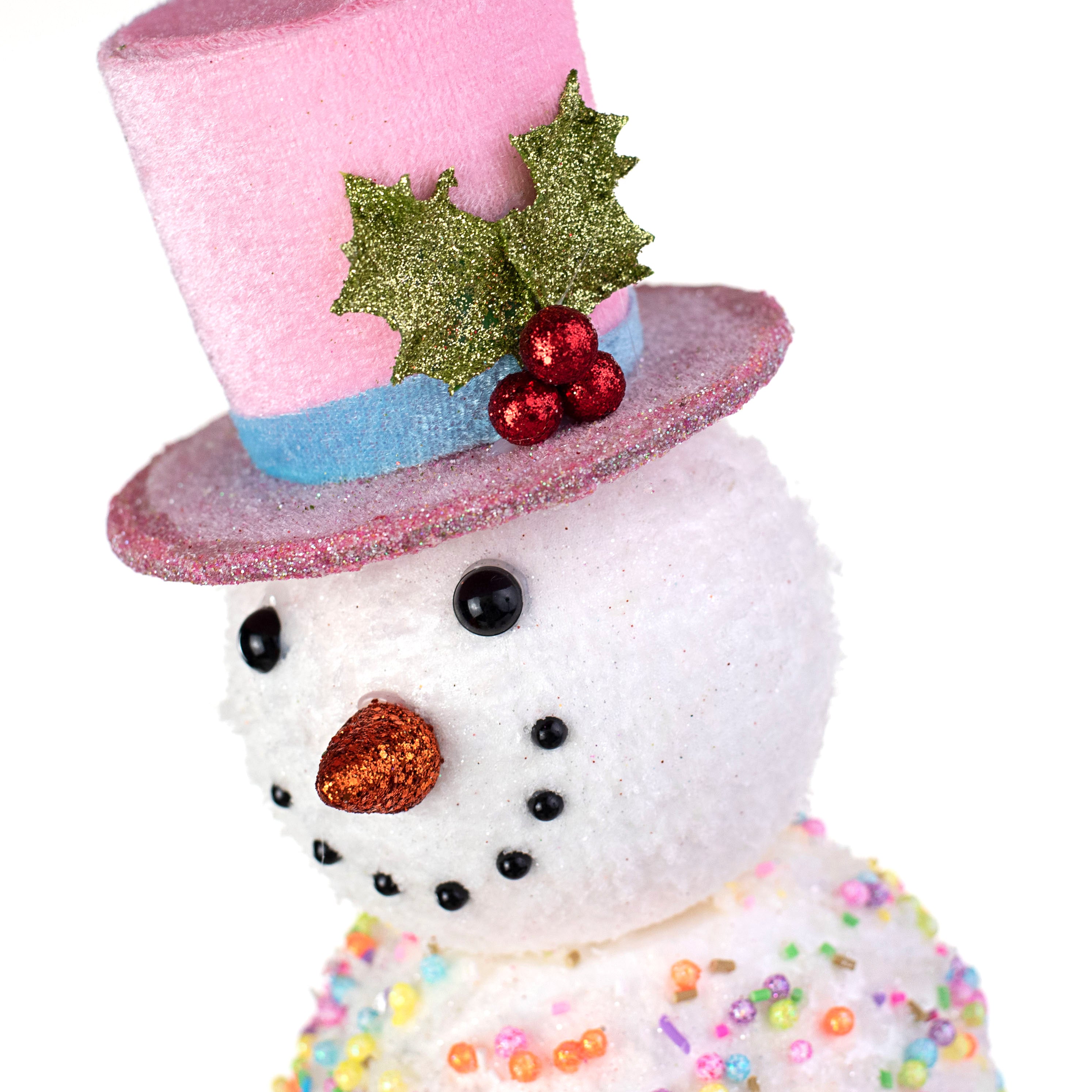 14" Snowman Top Hat Ice Cream Ornament detail photo 3