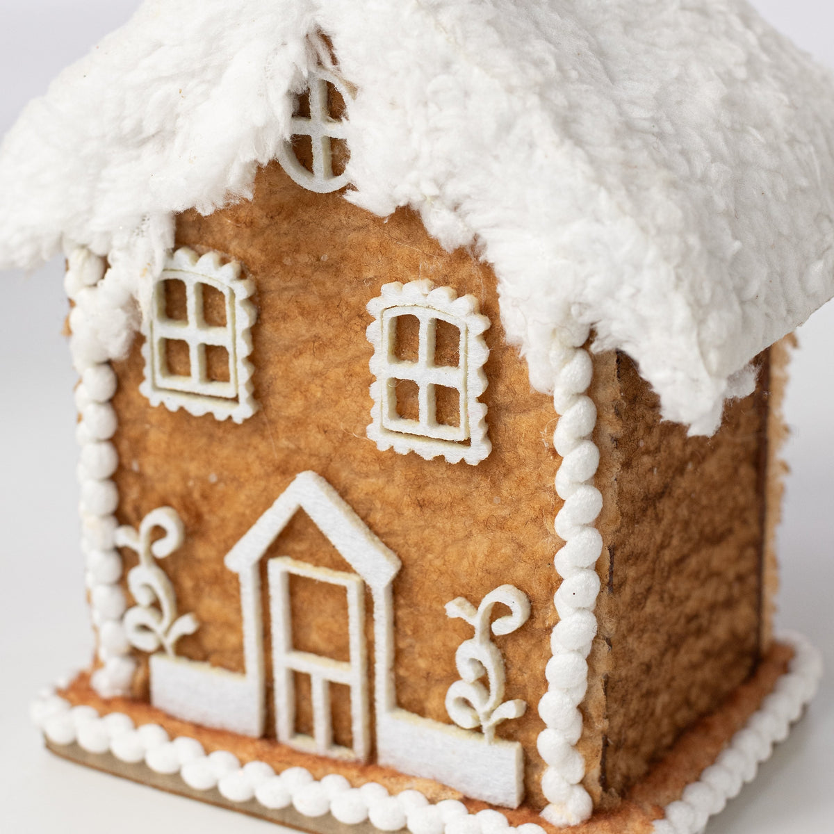 6" Snowy Gingerbread House Ornament detail photo 3
