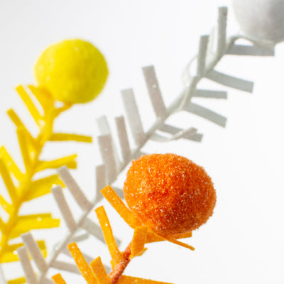 28" Spiky Felt Ball Spray: Candy Corn Hues Lifestyle Photo
