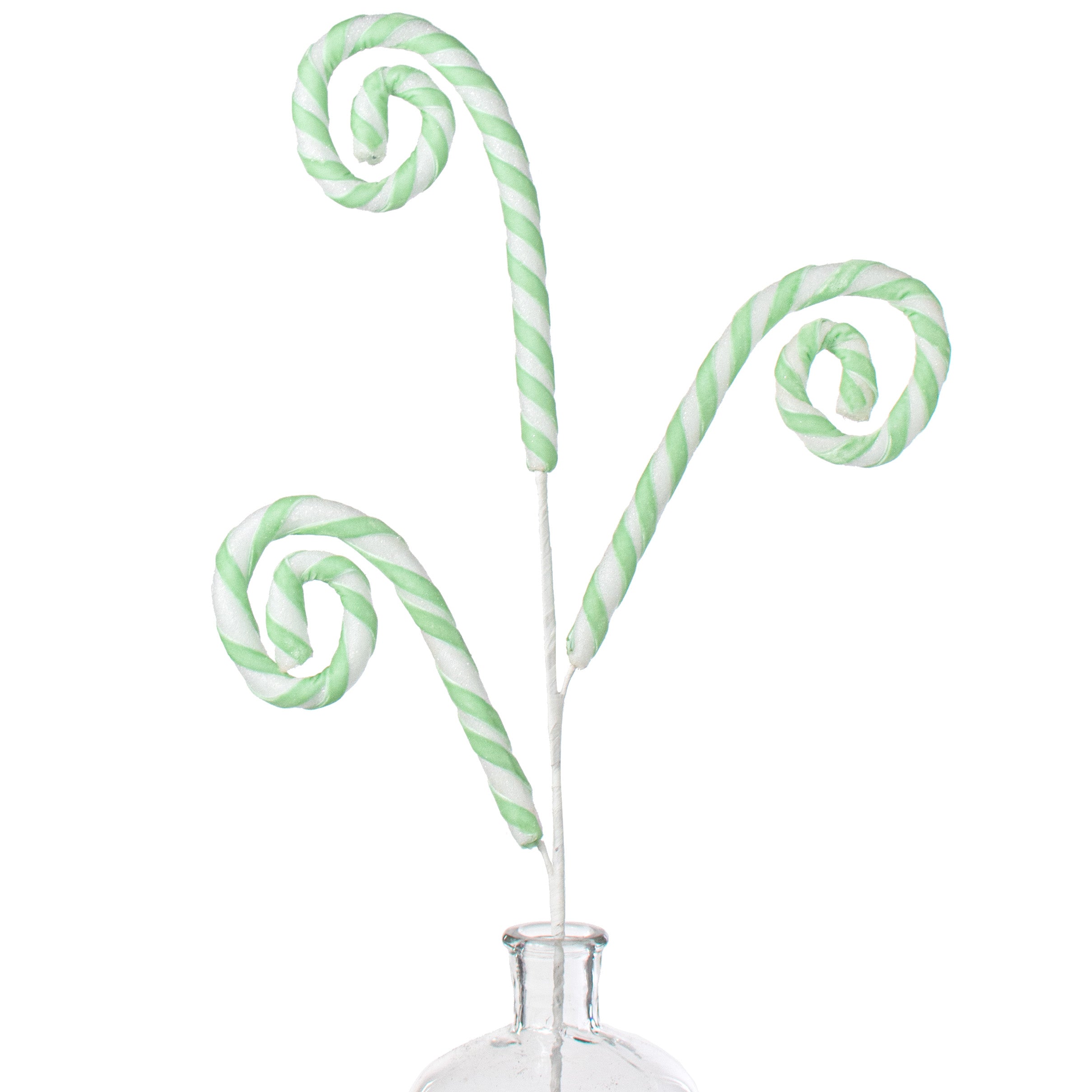 29" Spiral Candy Cane Spray: Mint & White Item Number: XP369093