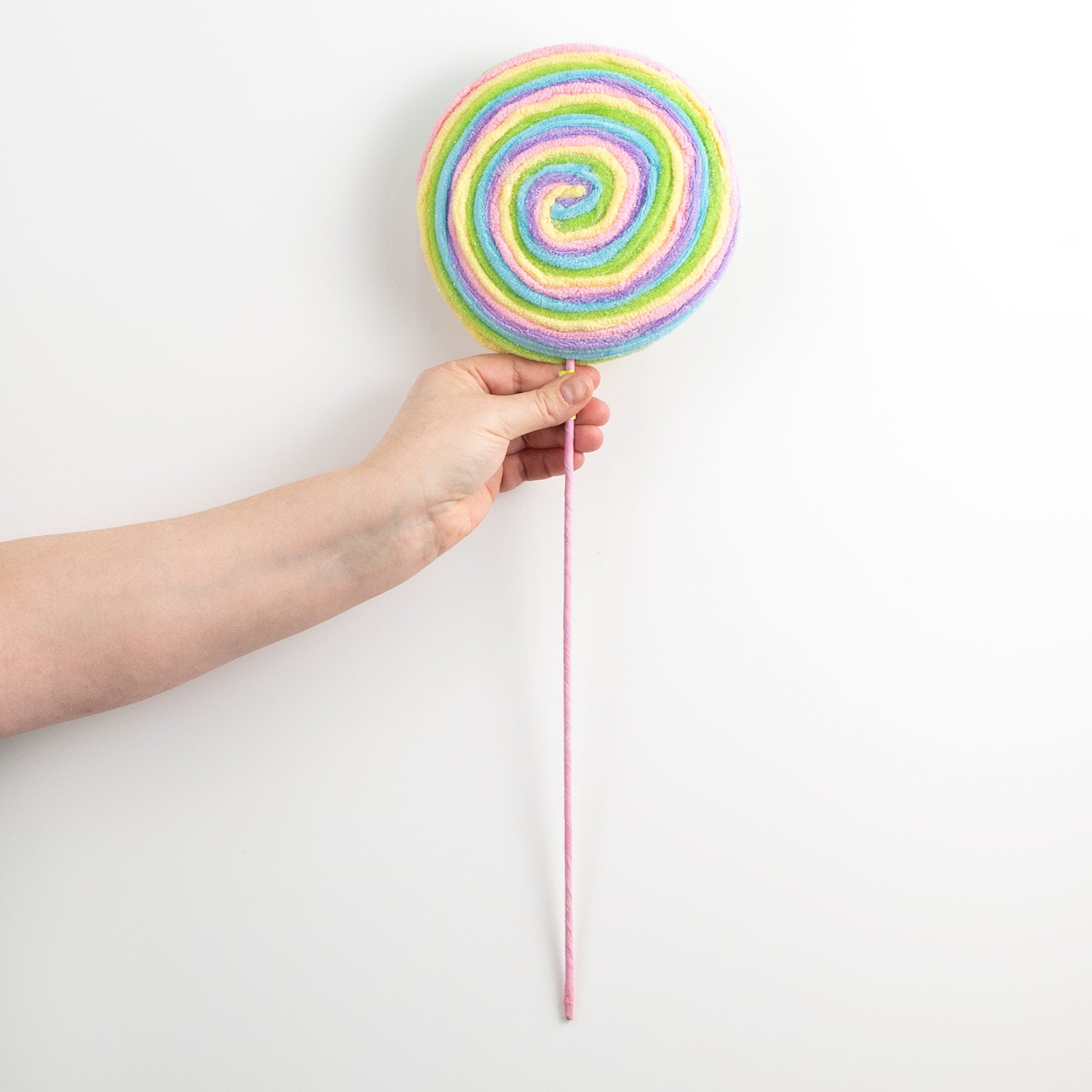 20" Spiral Lollipop Pick: Lavender Pastel Multi detail photo 3