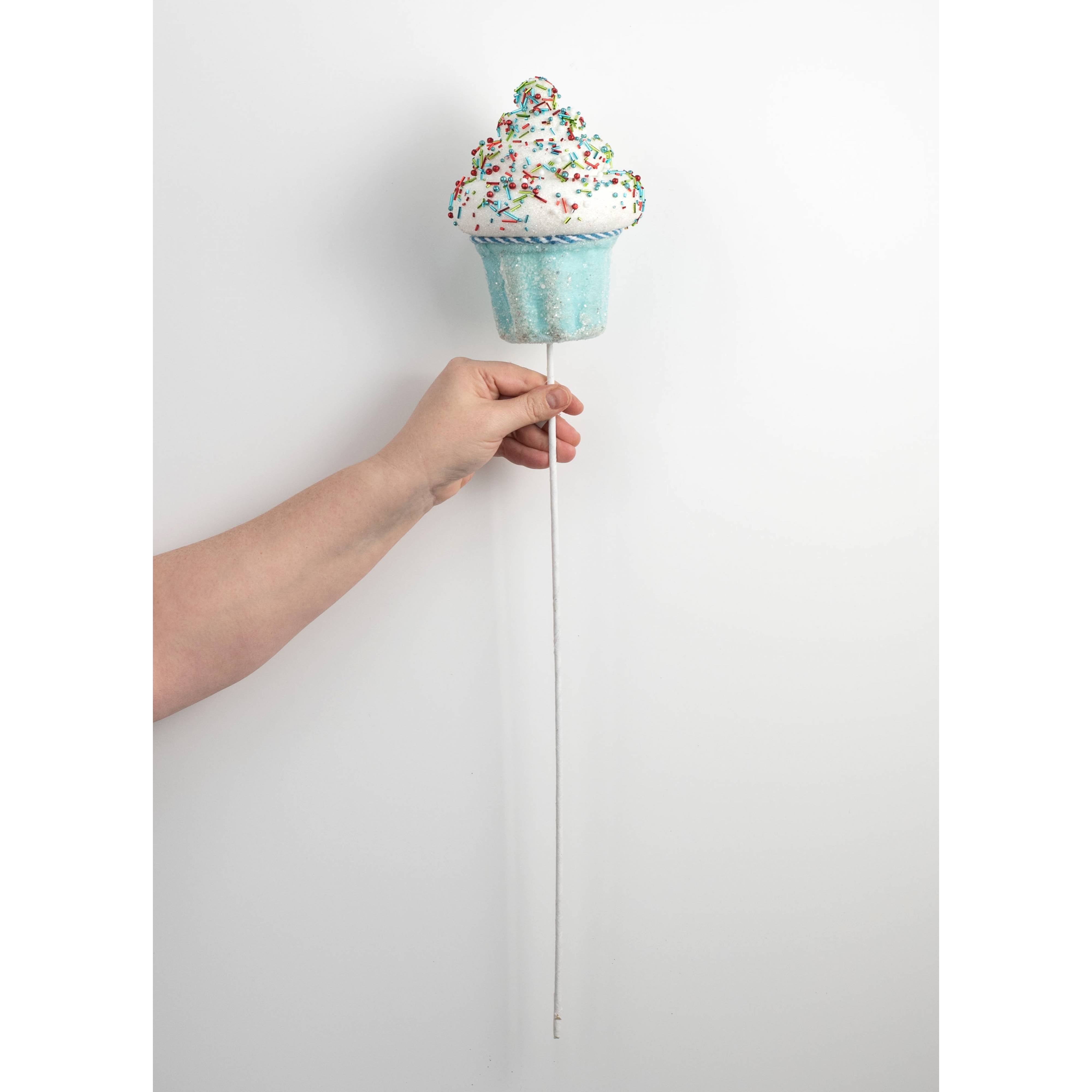 25" Sprinkle Cupcake Pick: Light Blue detail photo 3