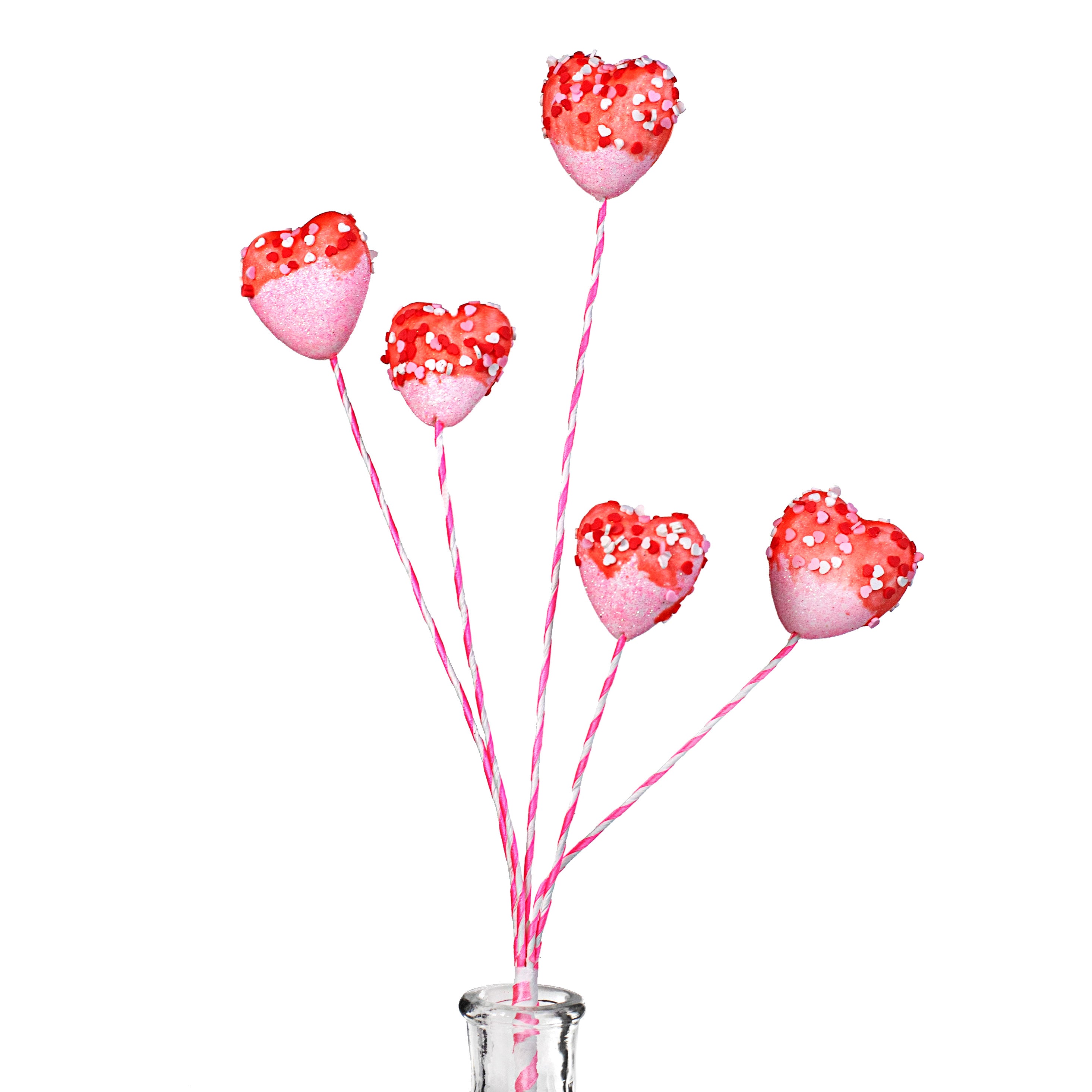 20" Sprinkle Heart Marshmallow Spray: Pink Item Number: 62902PK