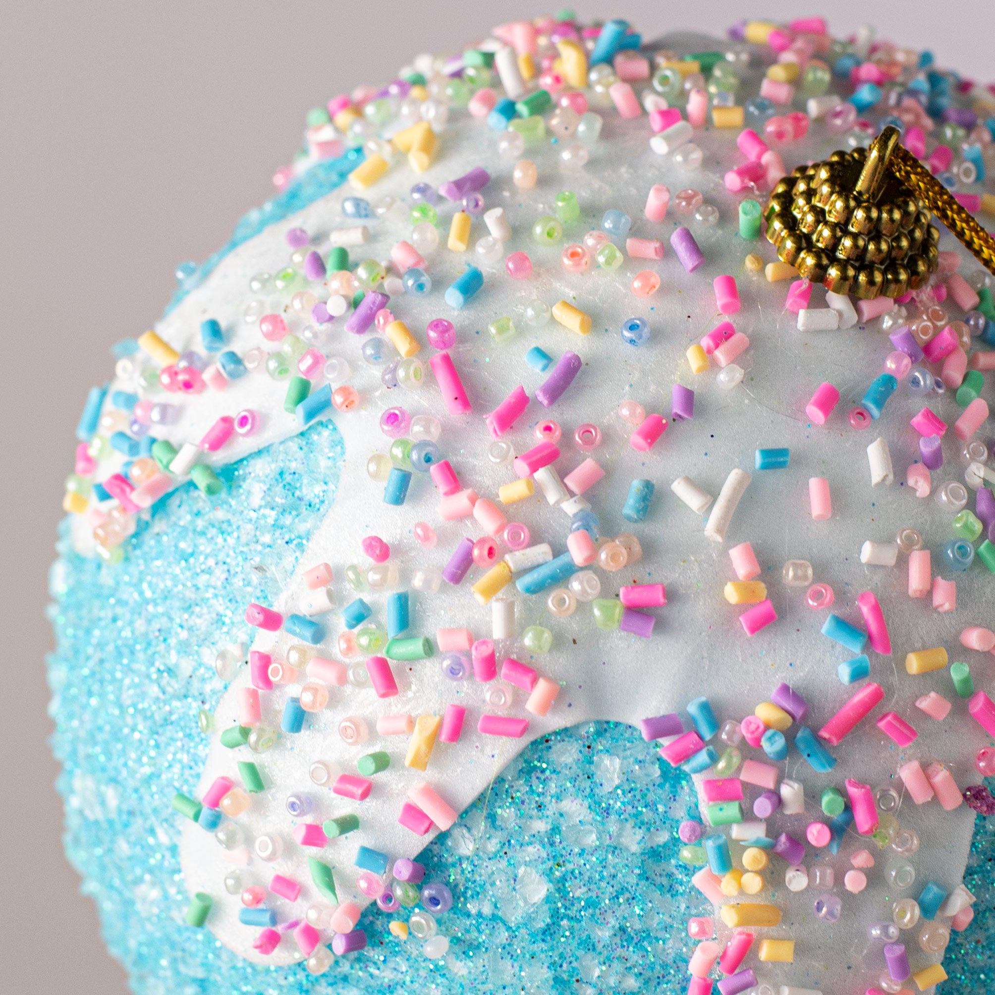 5" Sprinkles & Dipped Ball Ornament: Blue detail photo 3