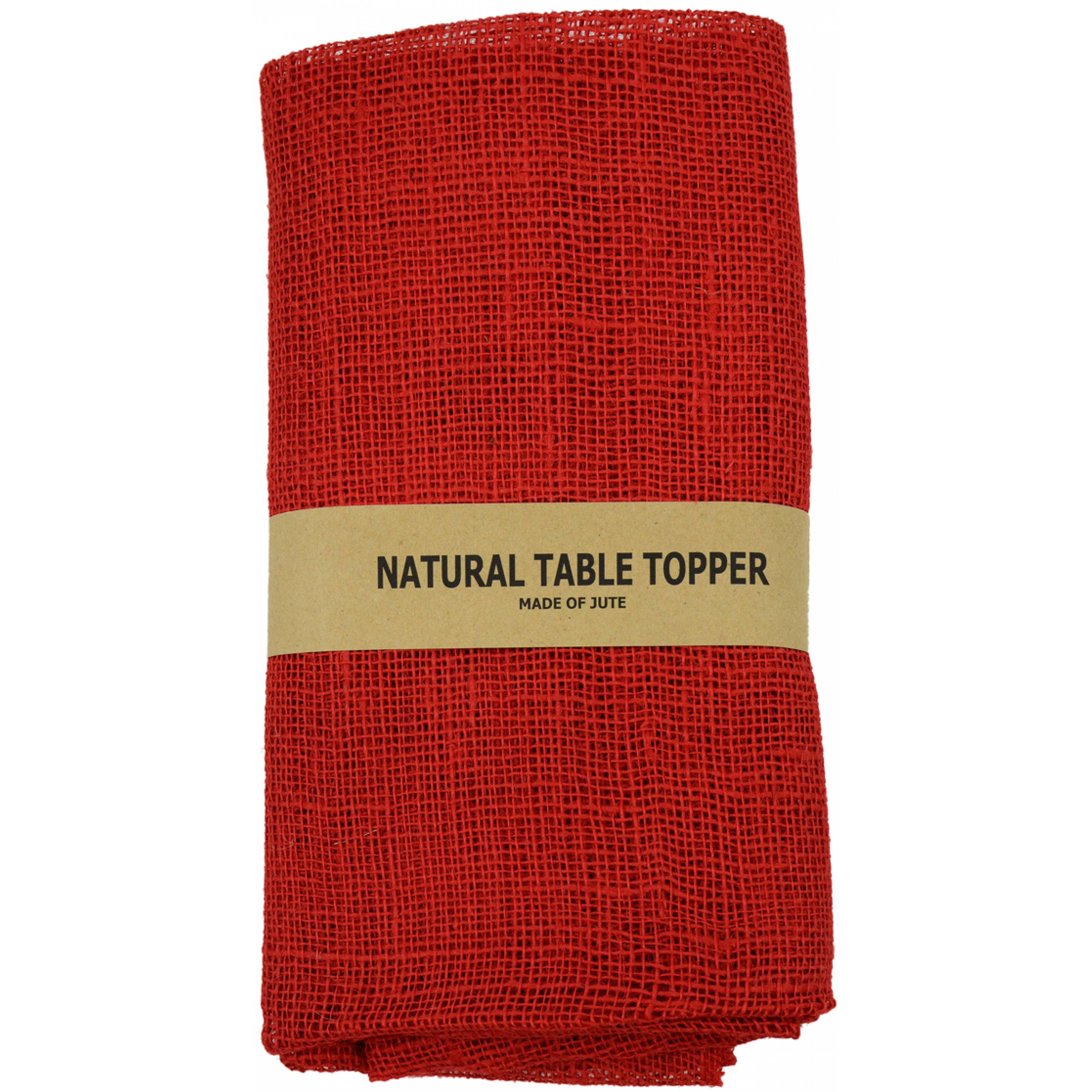 52" Square Burlap Table Topper: Red Item Number: JH-TS11