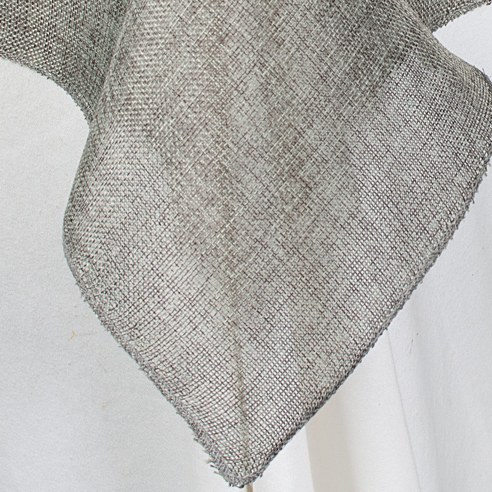56" Square Faux Jute Table Topper: Dark Grey Lifestyle Photo