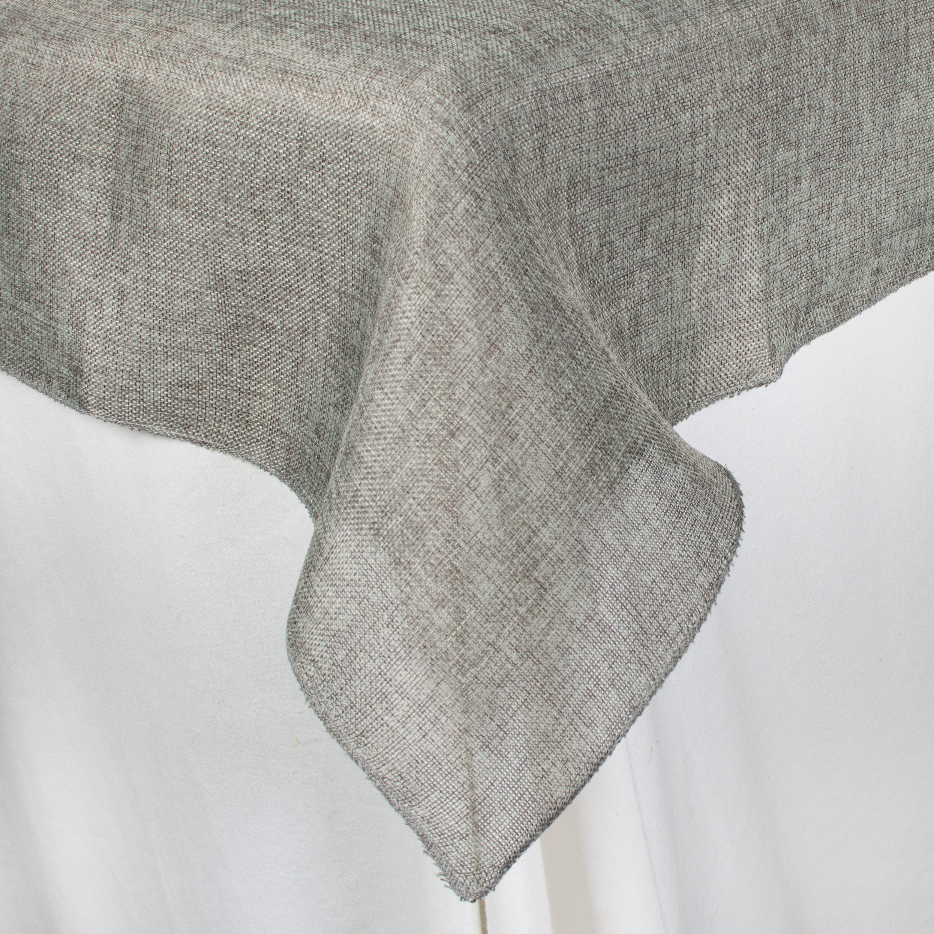 56" Square Faux Jute Table Topper: Dark Grey Item Number: TFJ-T29